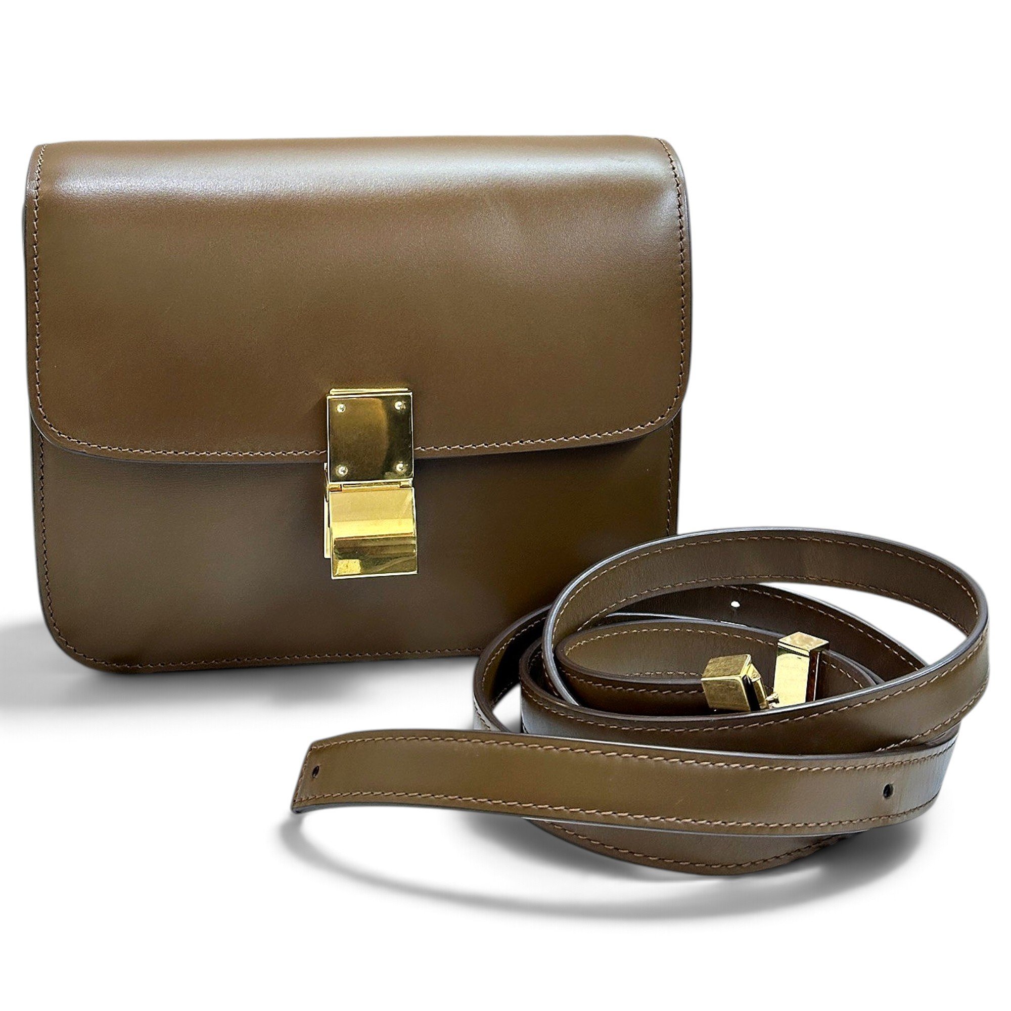 Classic leather crossbody bag
