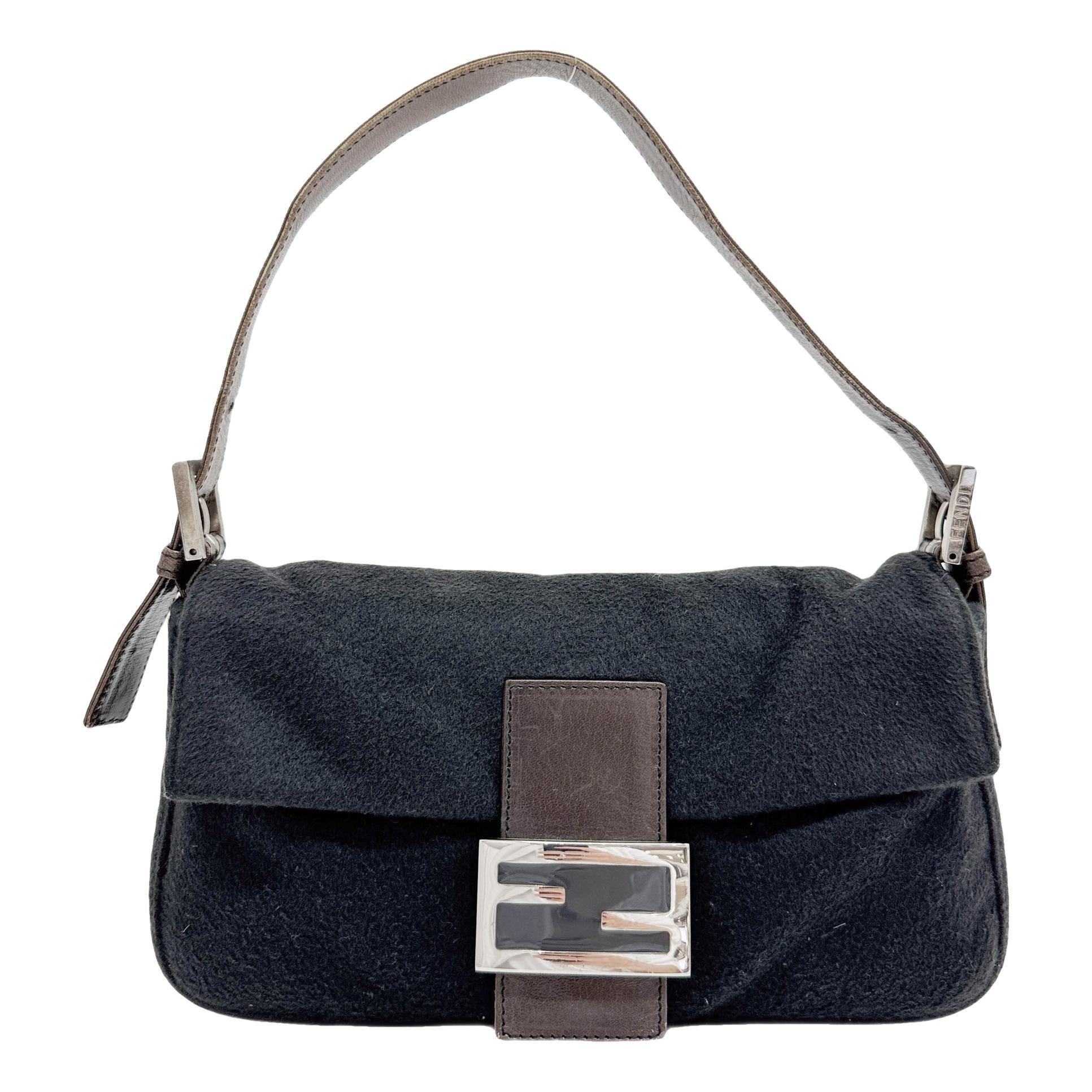 Baguette wool handbag
