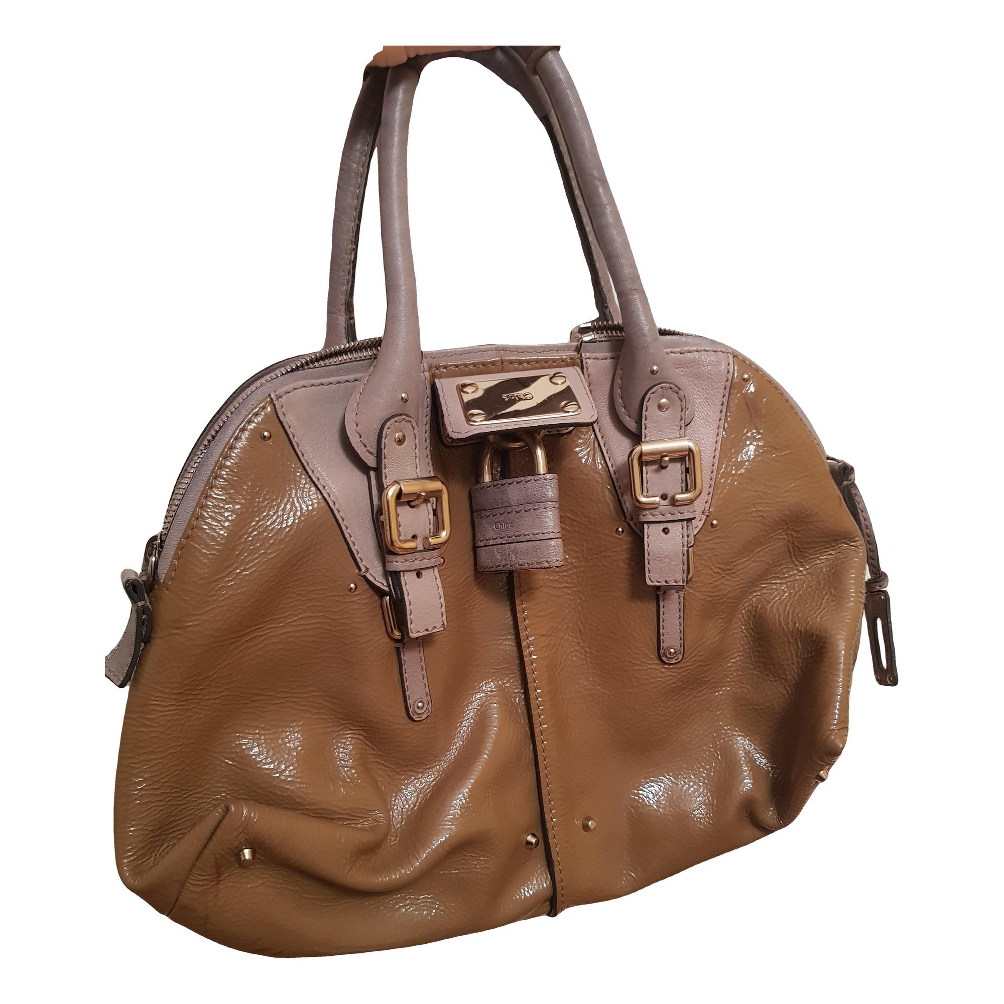 Bay patent leather handbag