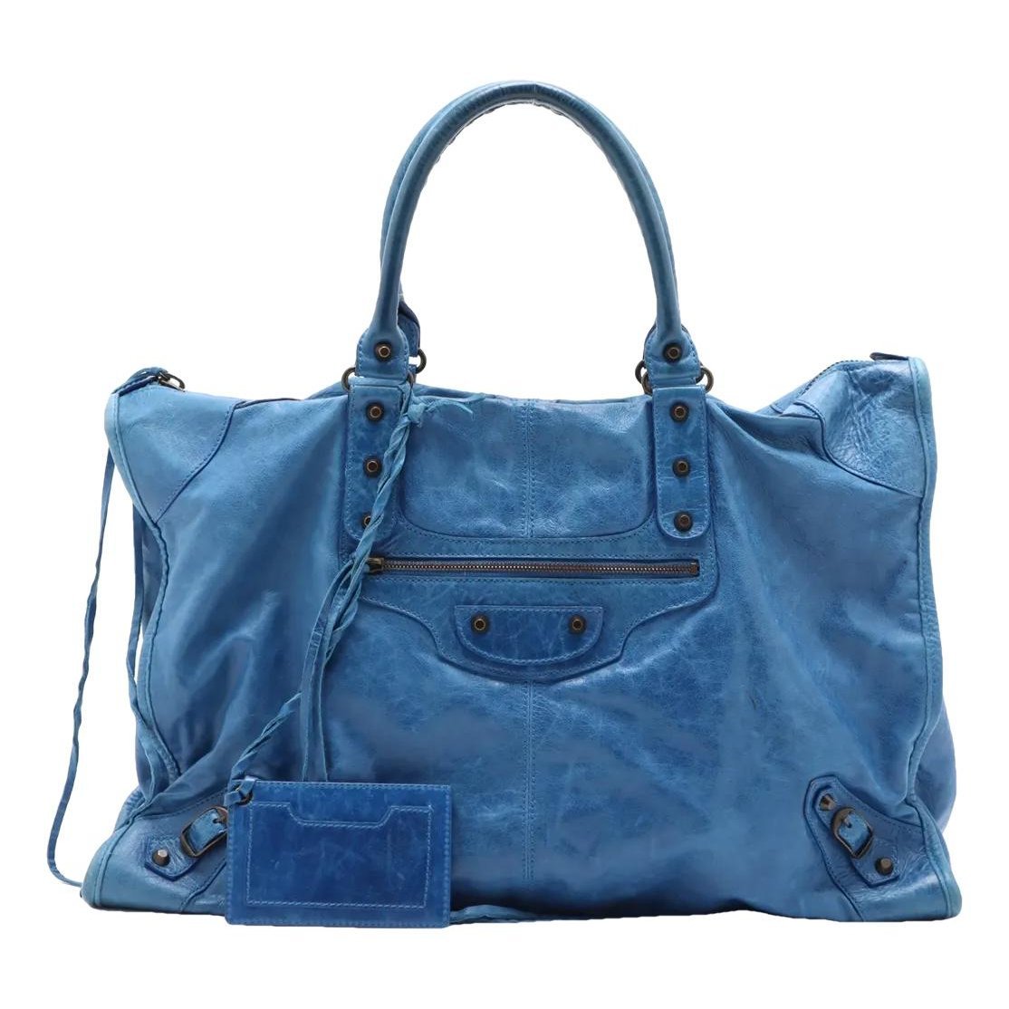 City leather handbag