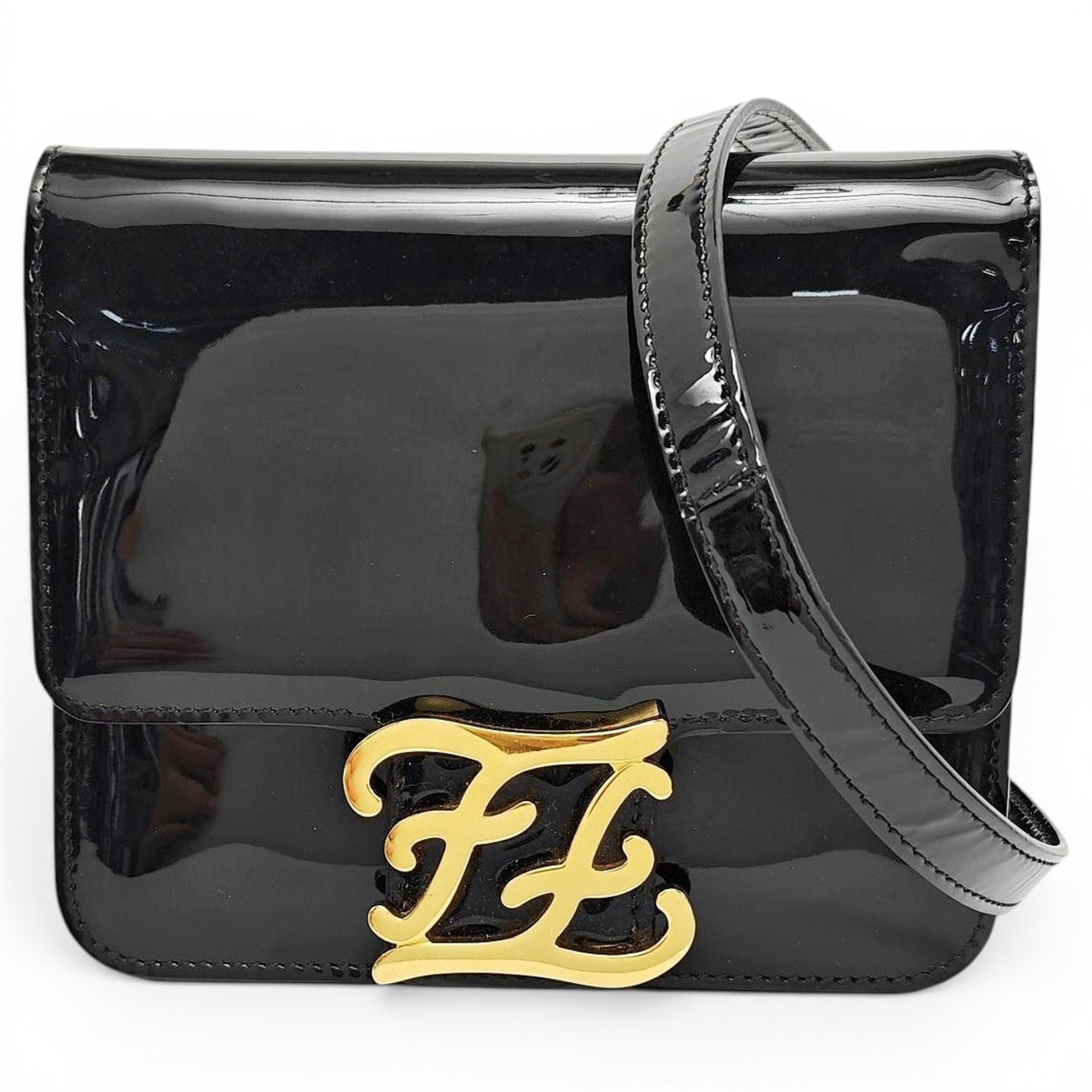 Patent leather handbag