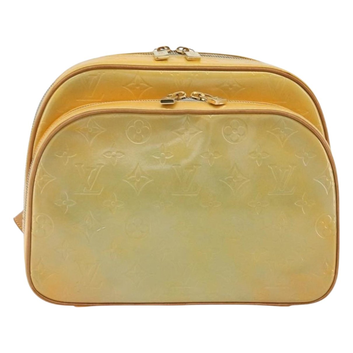 Patent leather backpack
