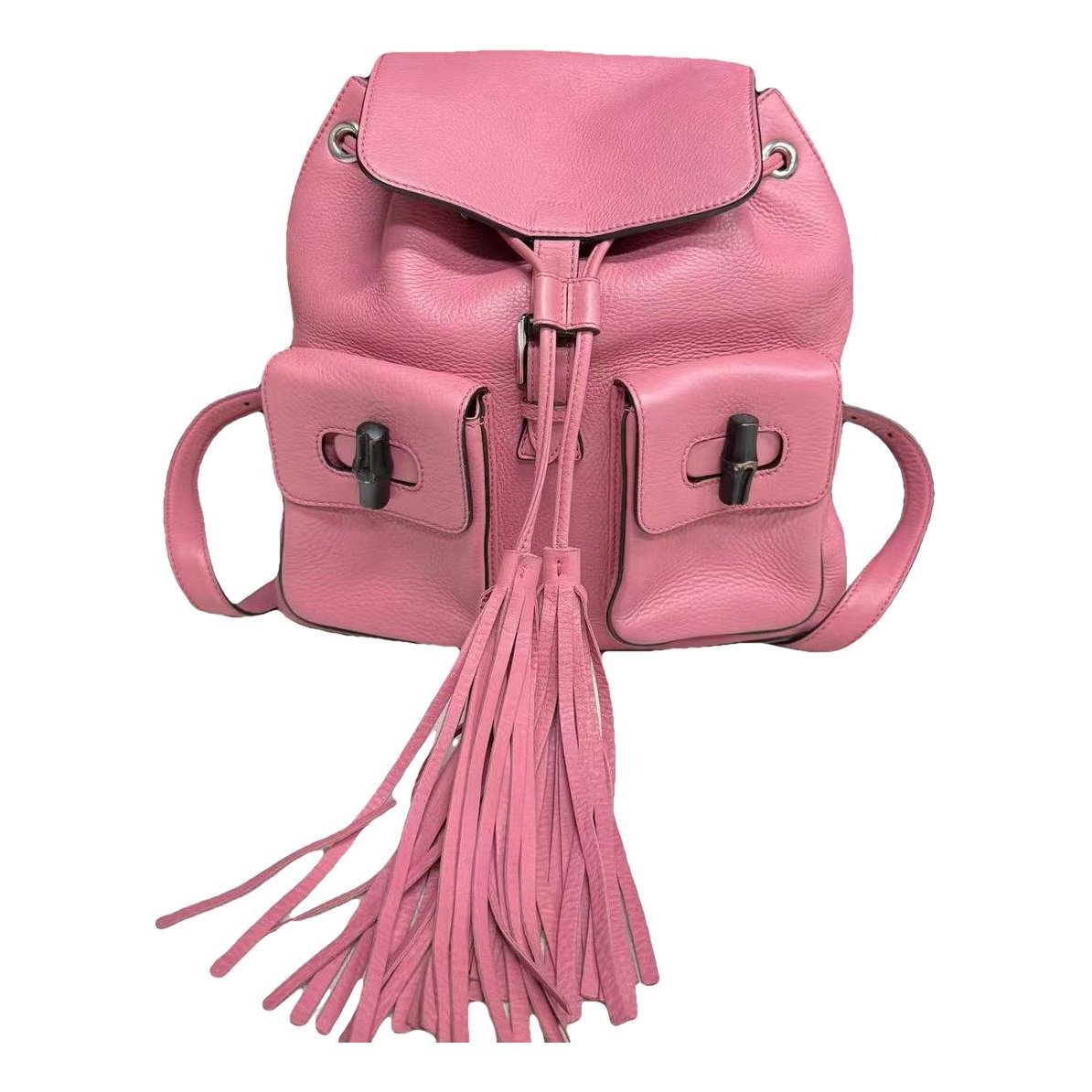 Vintage Bamboo leather backpack