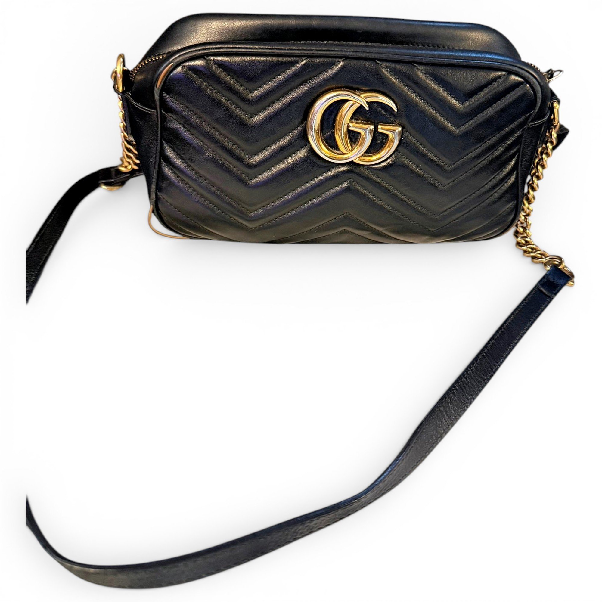 GG Marmont Accordion leather crossbody bag