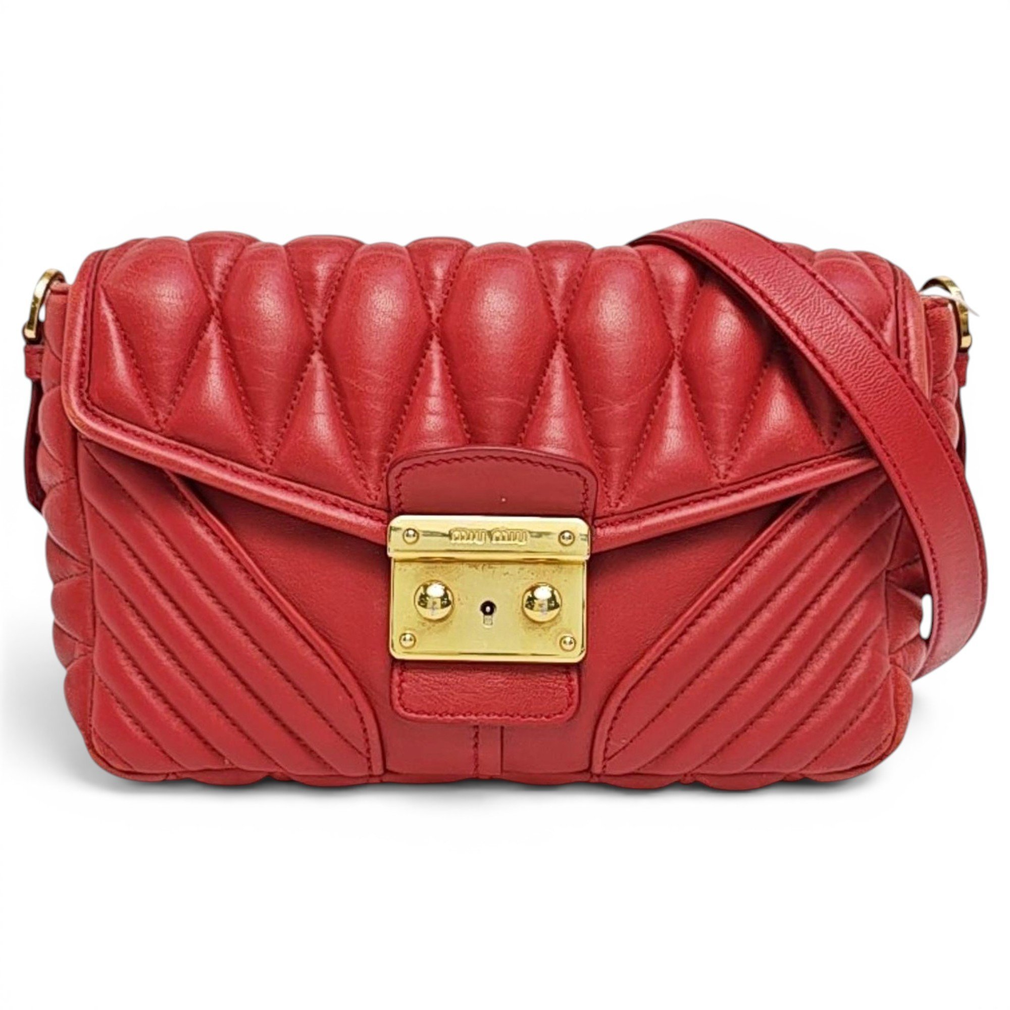 Miu Confidential leather crossbody bag