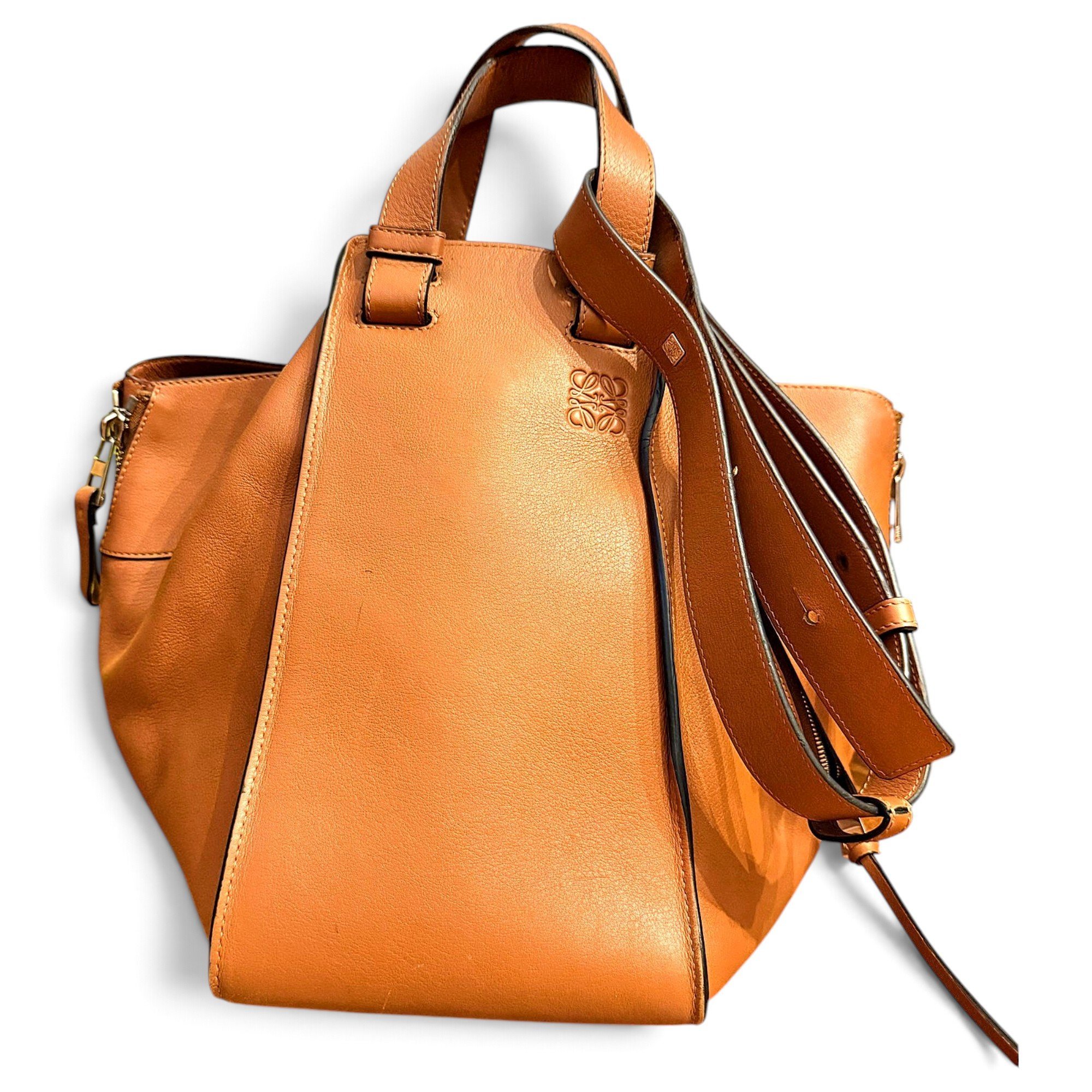 Hammock leather handbag
