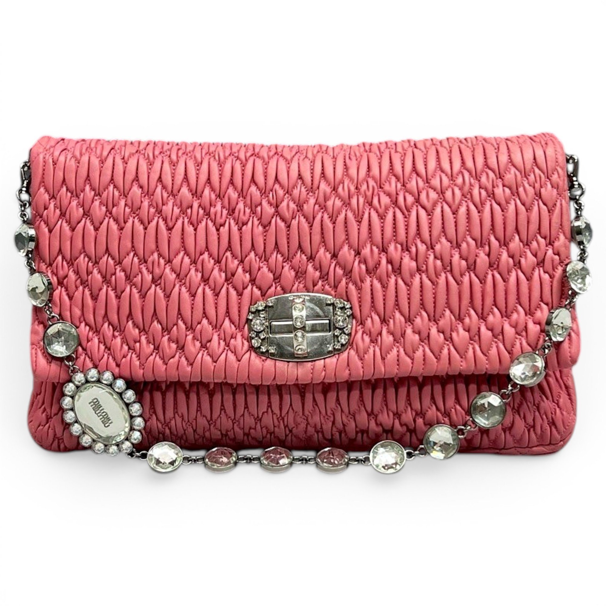 Matelassé leather handbag