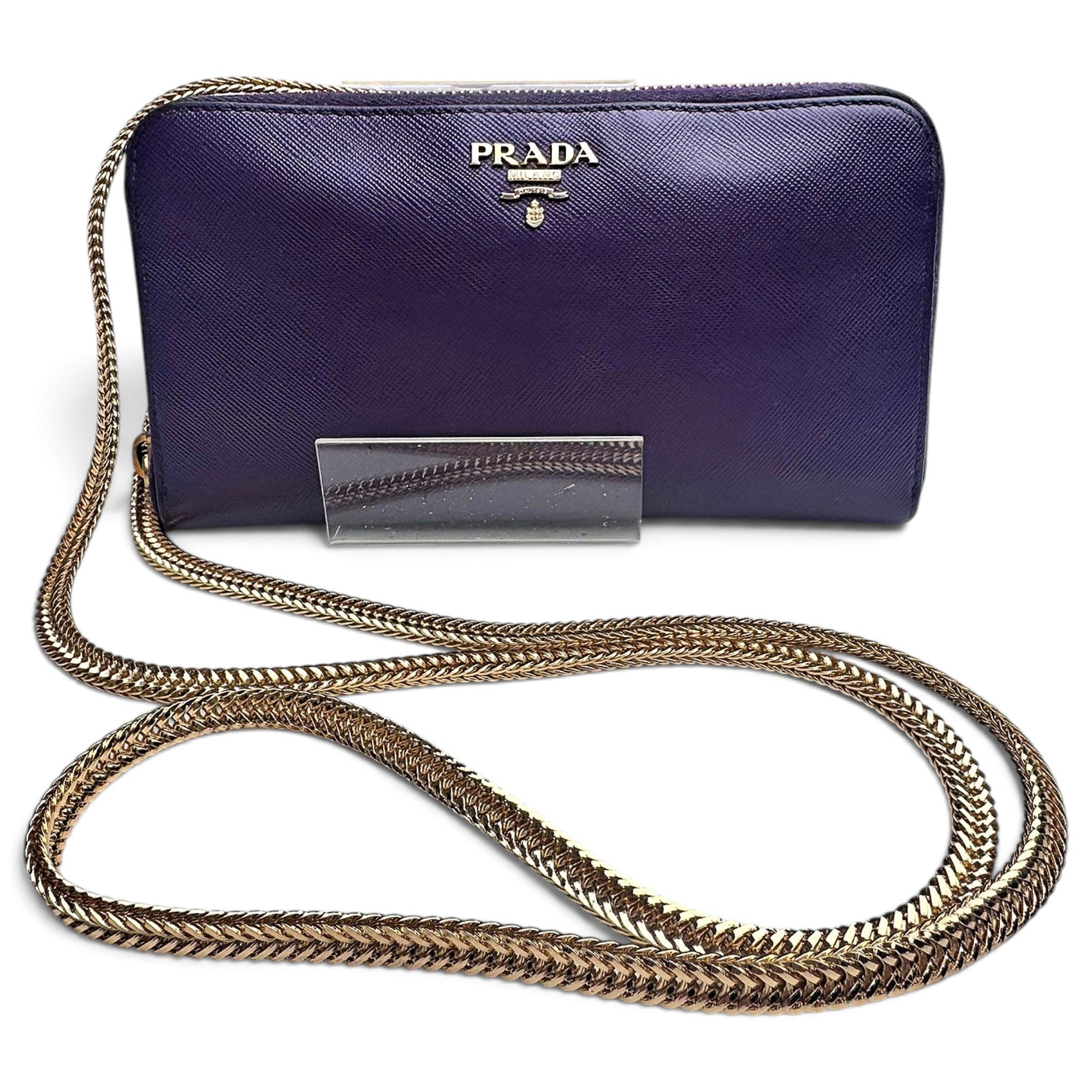 Leather clutch bag