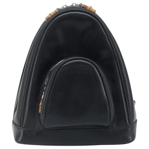 Bamboo patent leather handbag