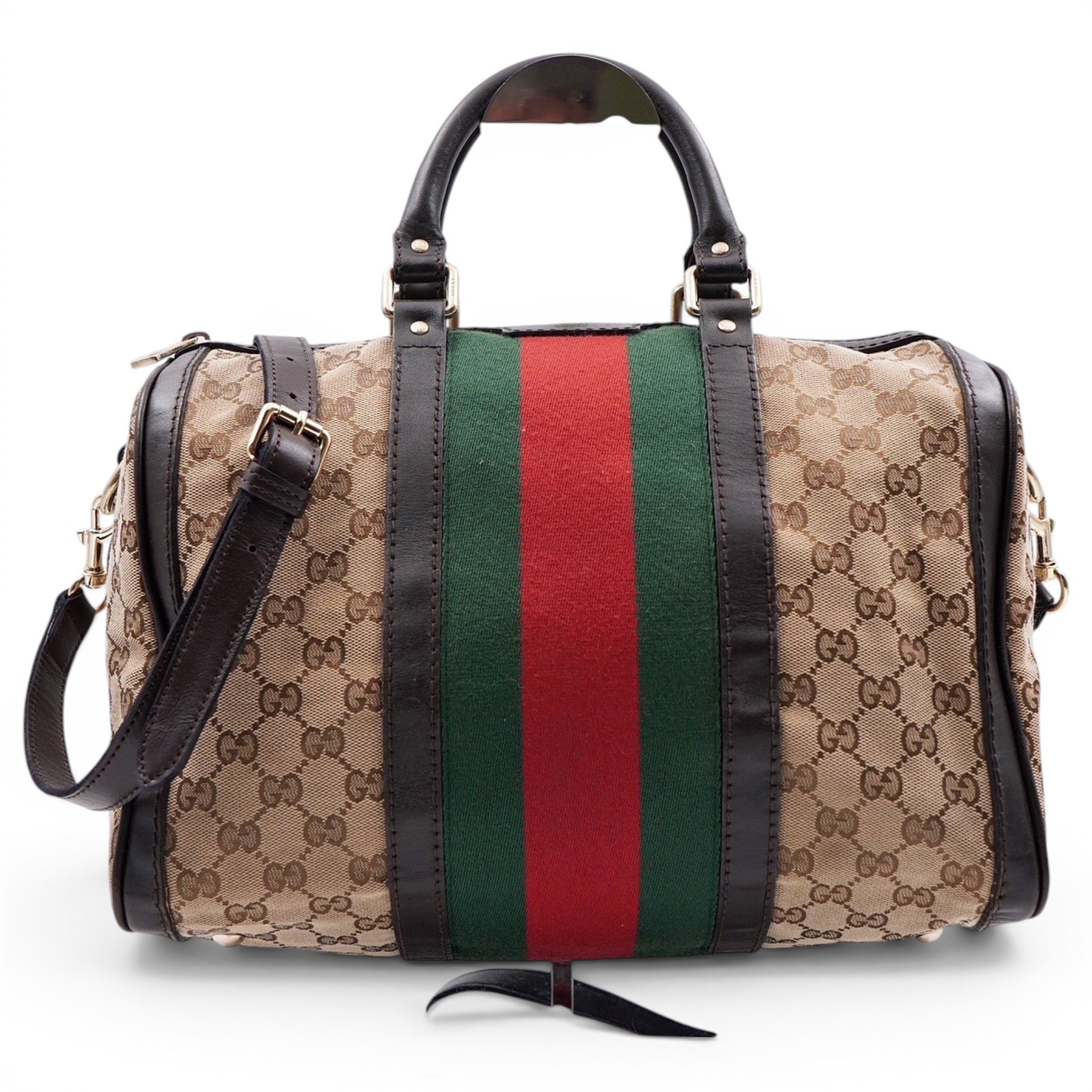 Ophidia Boston leather handbag