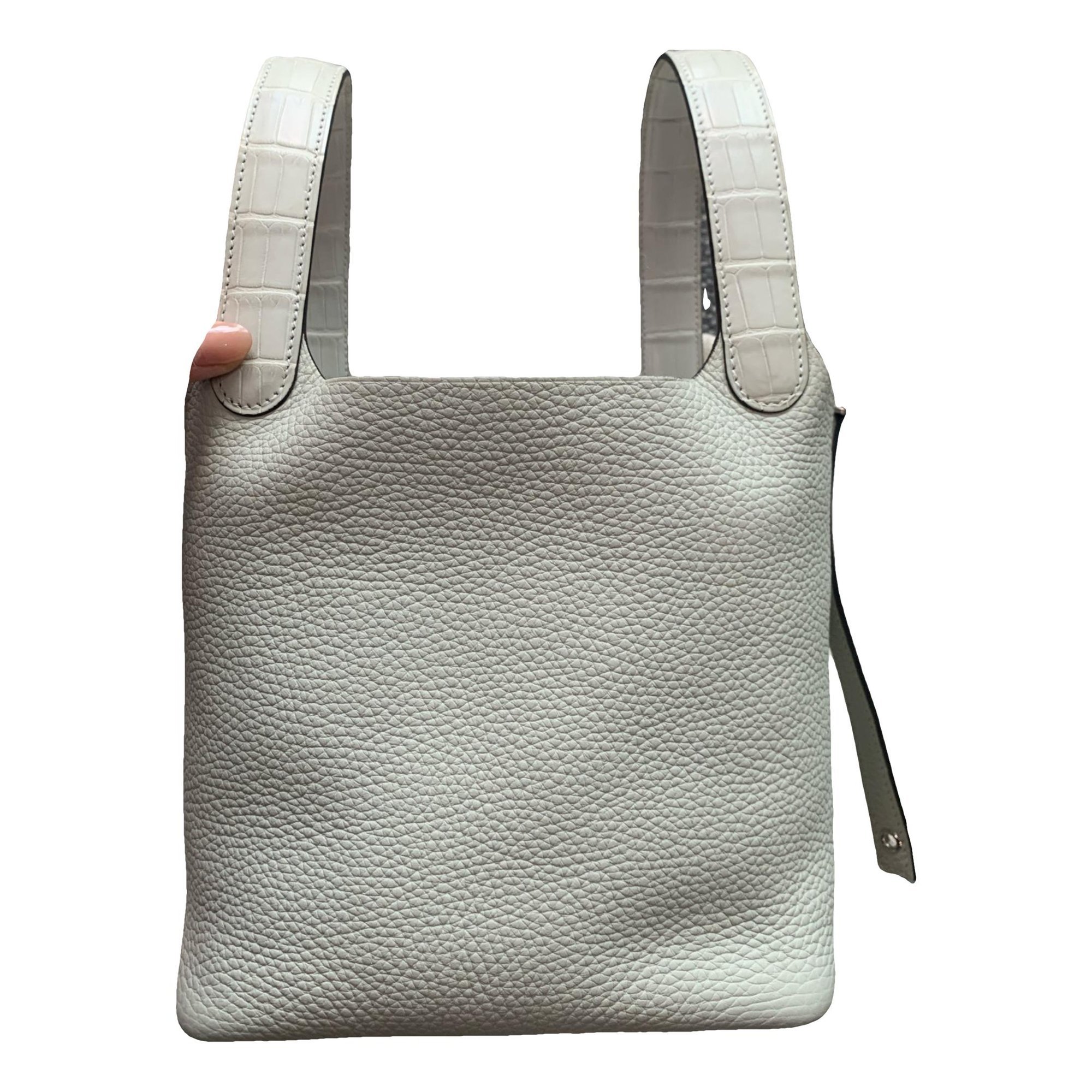 Picotin leather tote