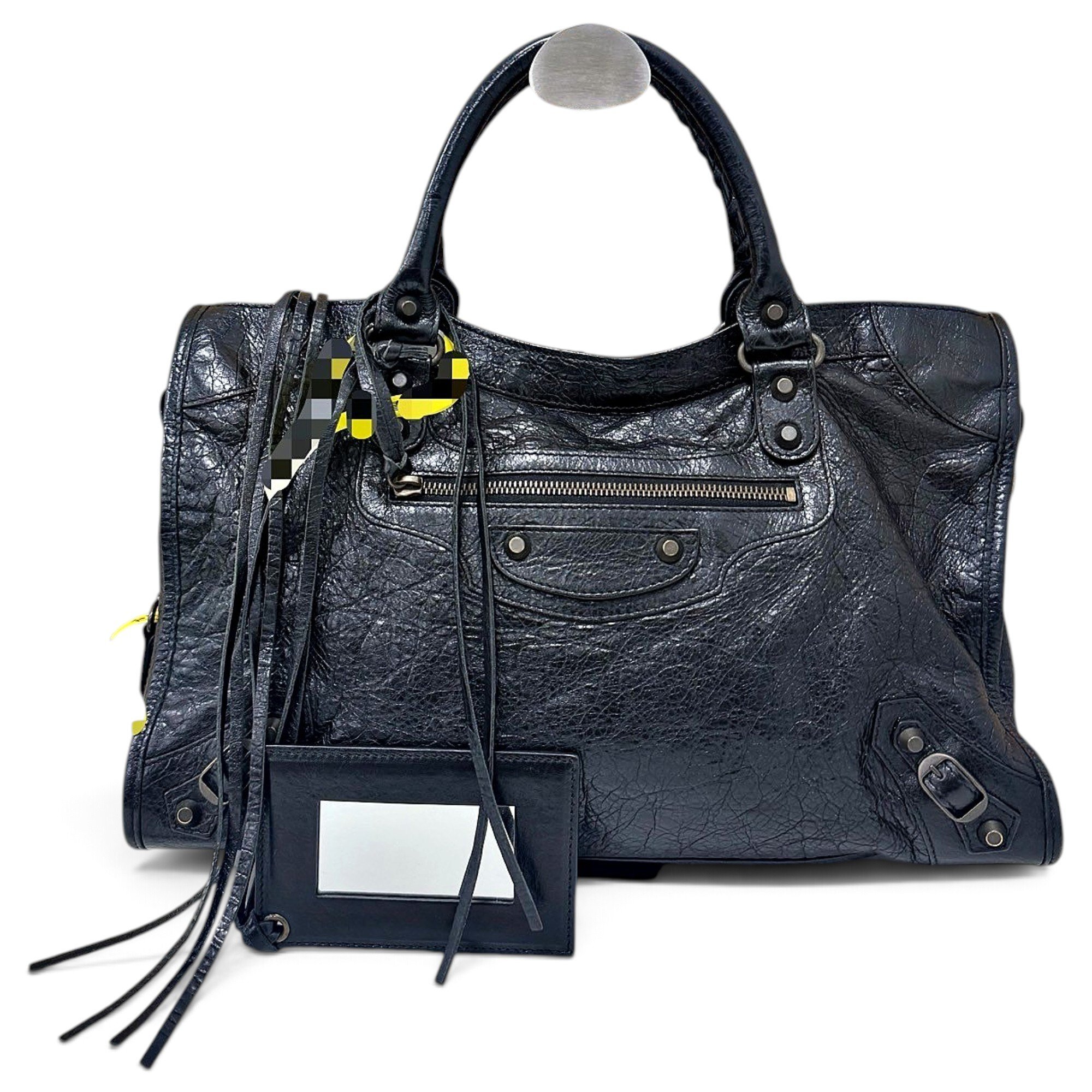 City leather handbag