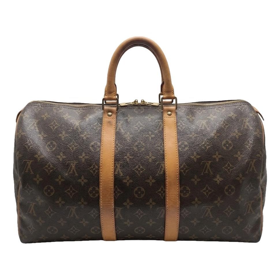 Louis Vuitton Keepall cloth travel bag
