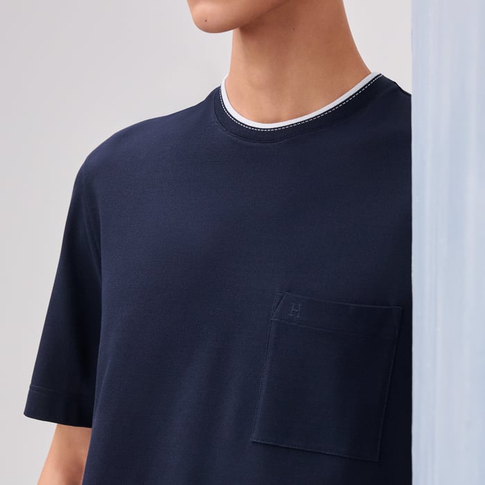 Marine "Piqures Sellier" T-shirt