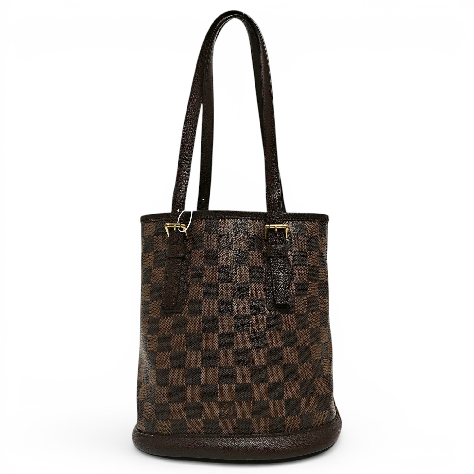 Bucket leather handbag