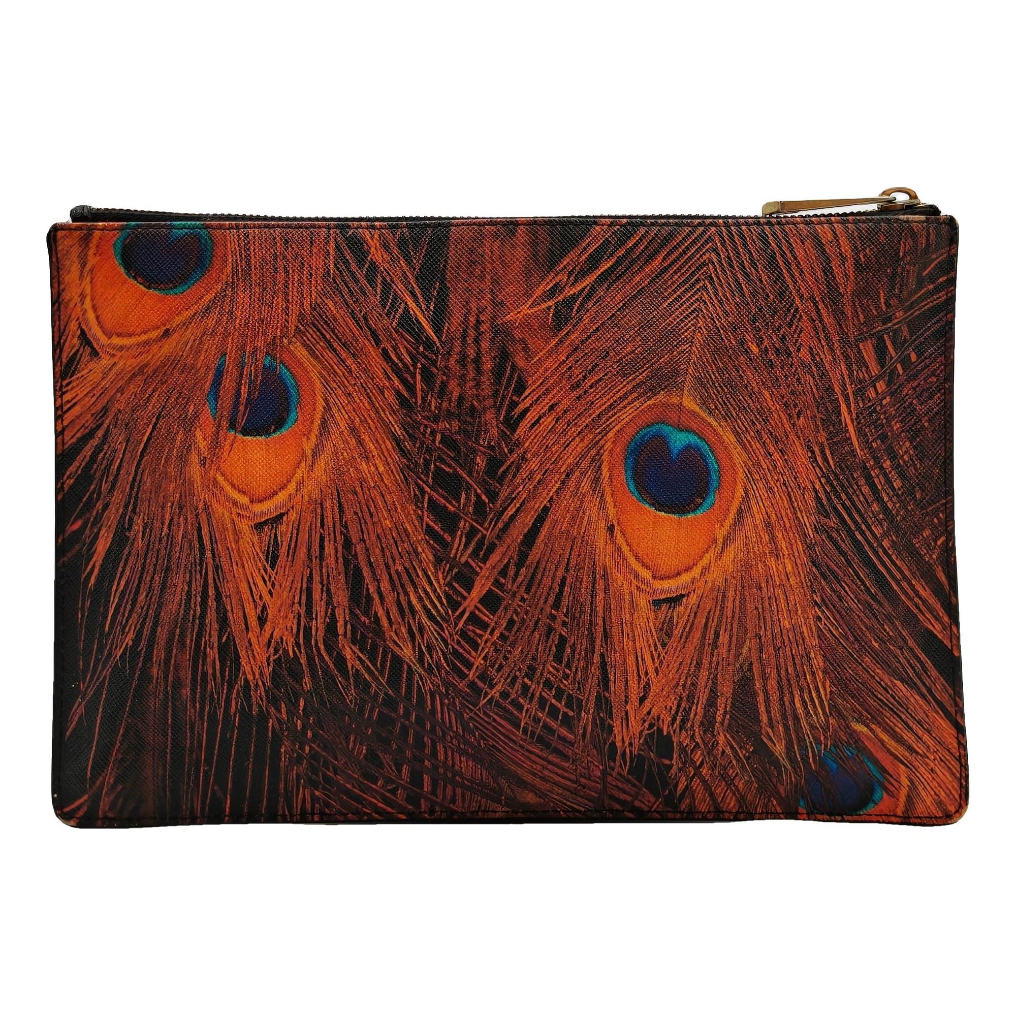 Leather clutch bag