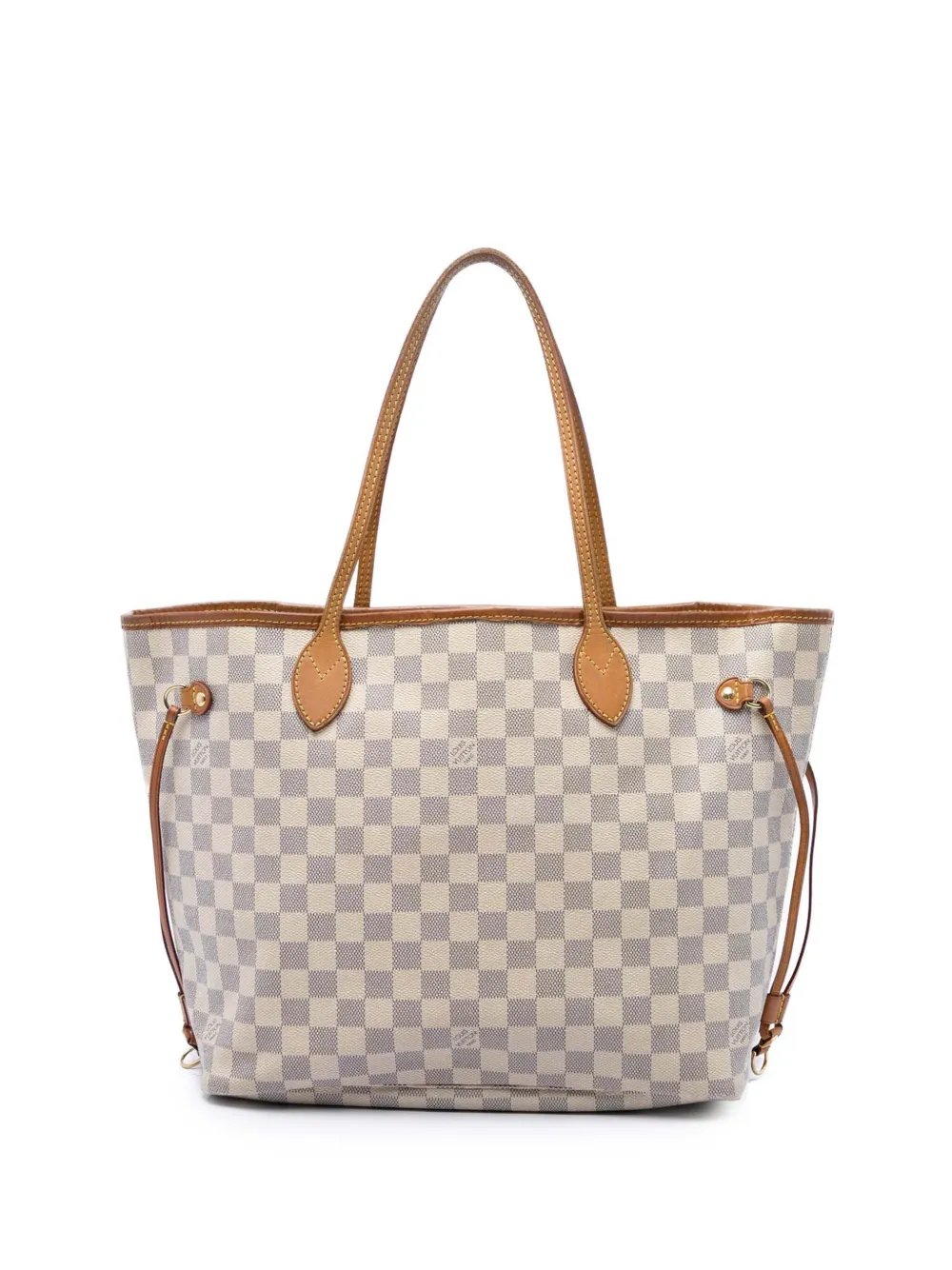 2010 Damier Azur Neverfull MM tote bag