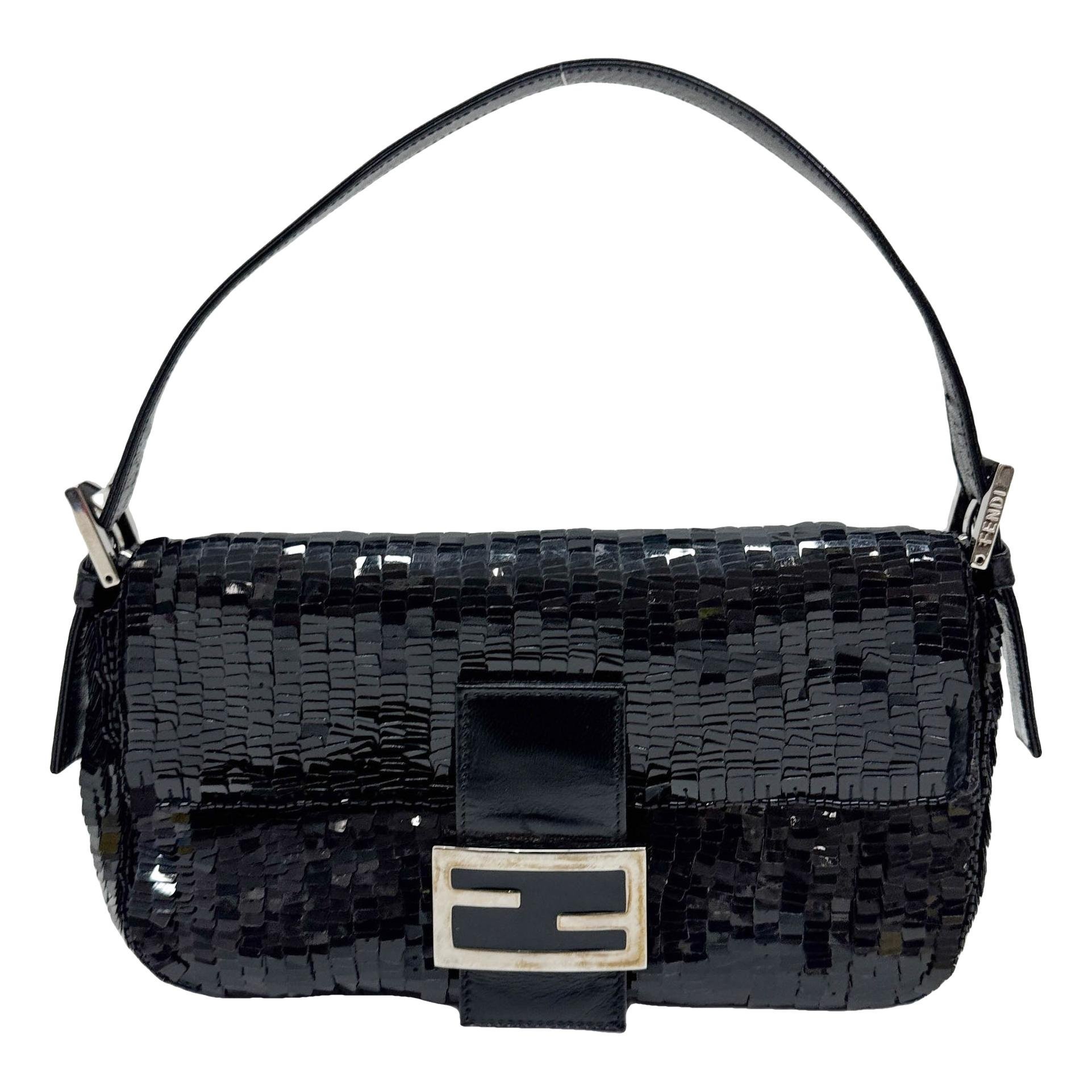 Baguette glitter handbag
