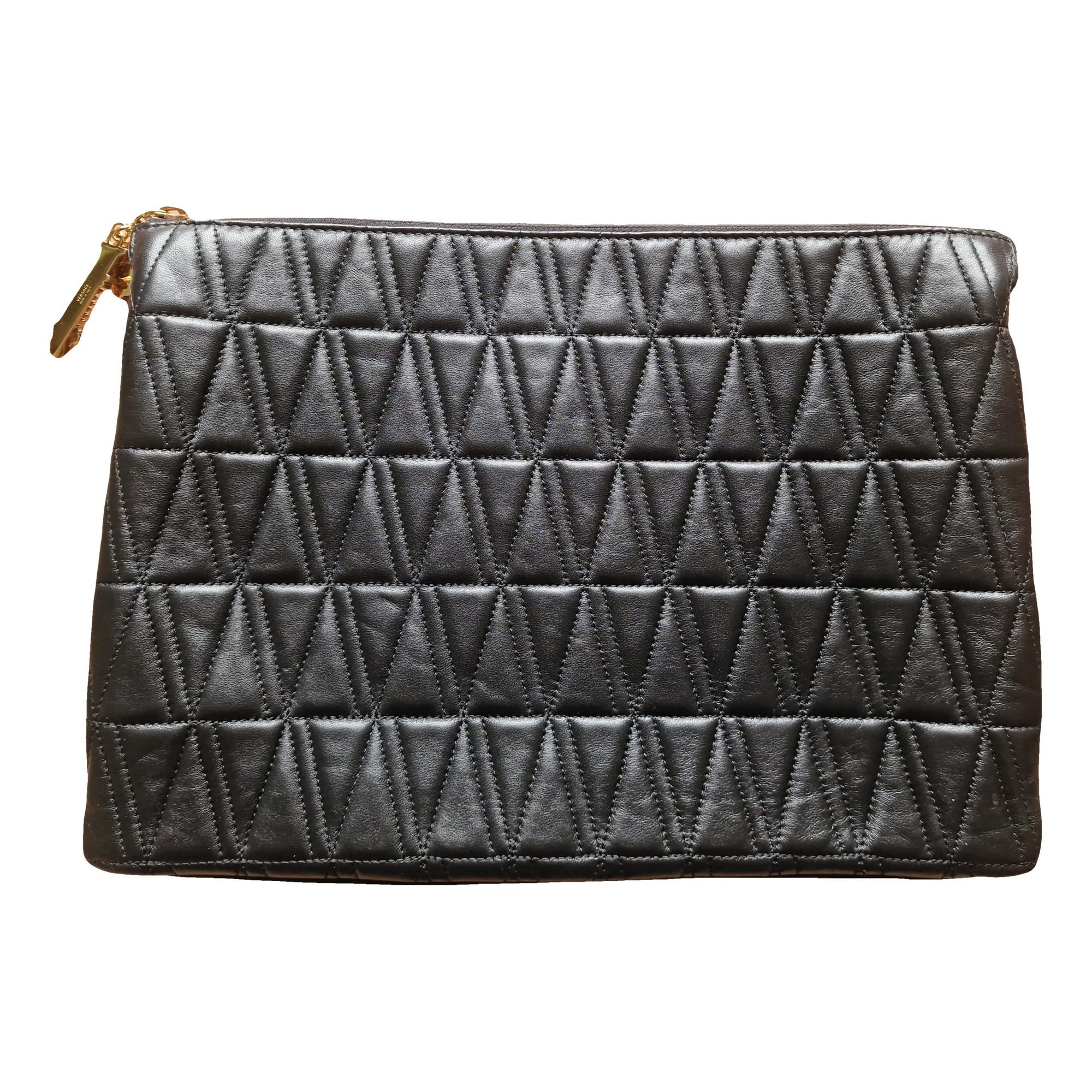 Leather clutch bag