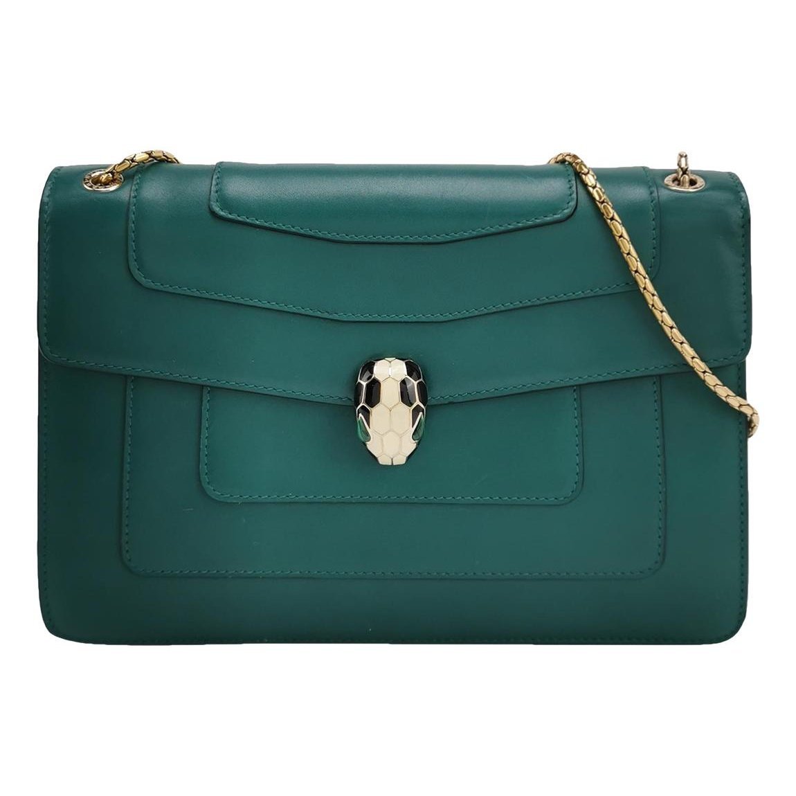 Serpenti leather handbag