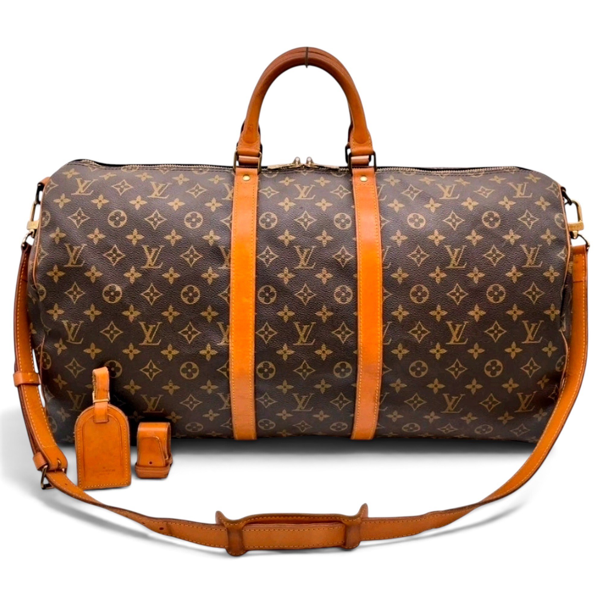 Keepall leather travel bag