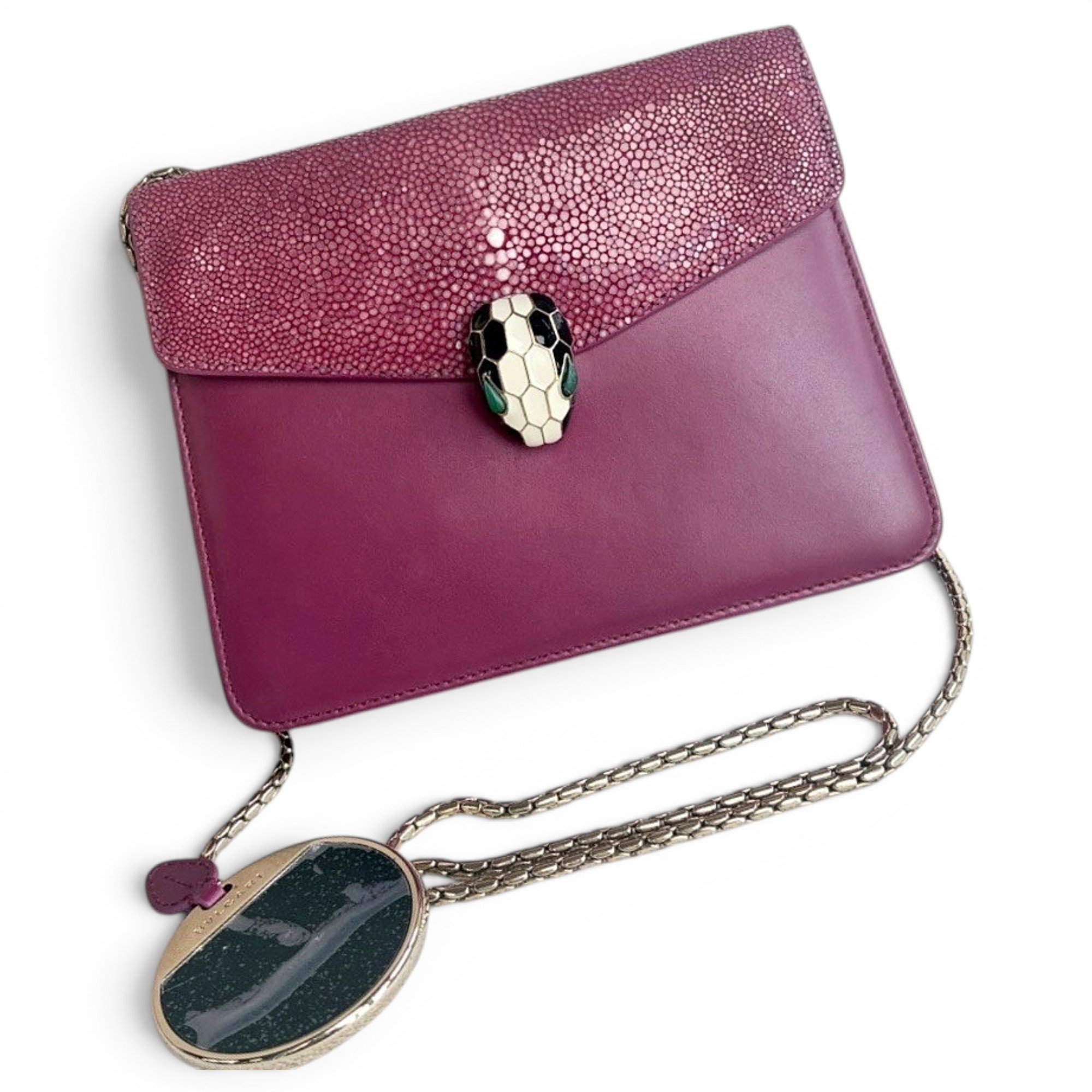 Serpenti leather handbag