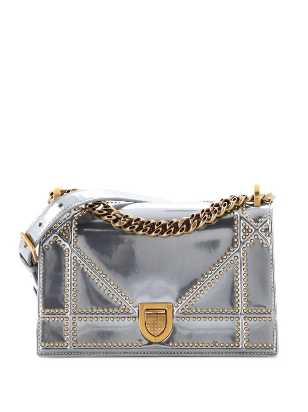 Diorama Flap Bag Studded Patent Small crossbody bag