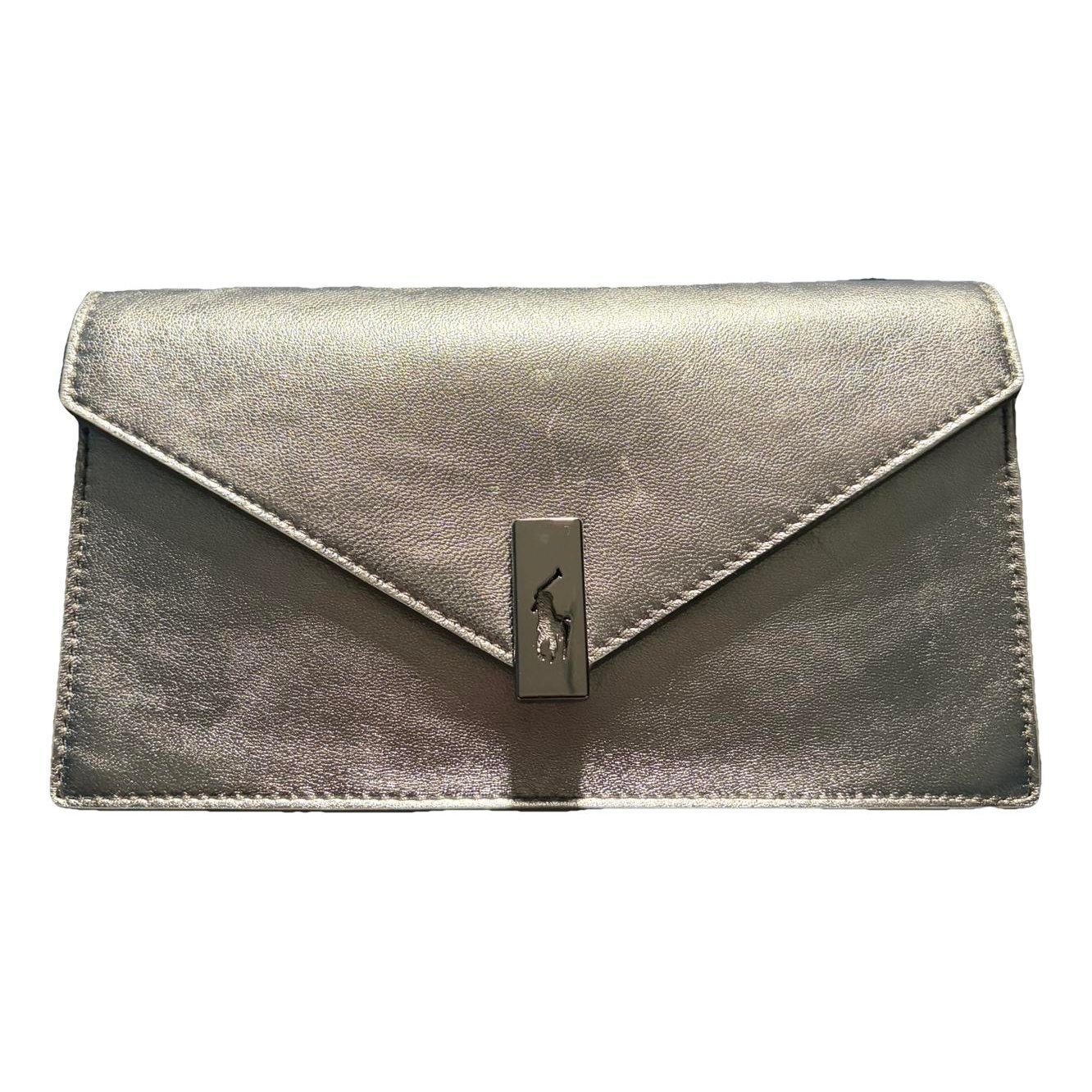 Leather clutch bag