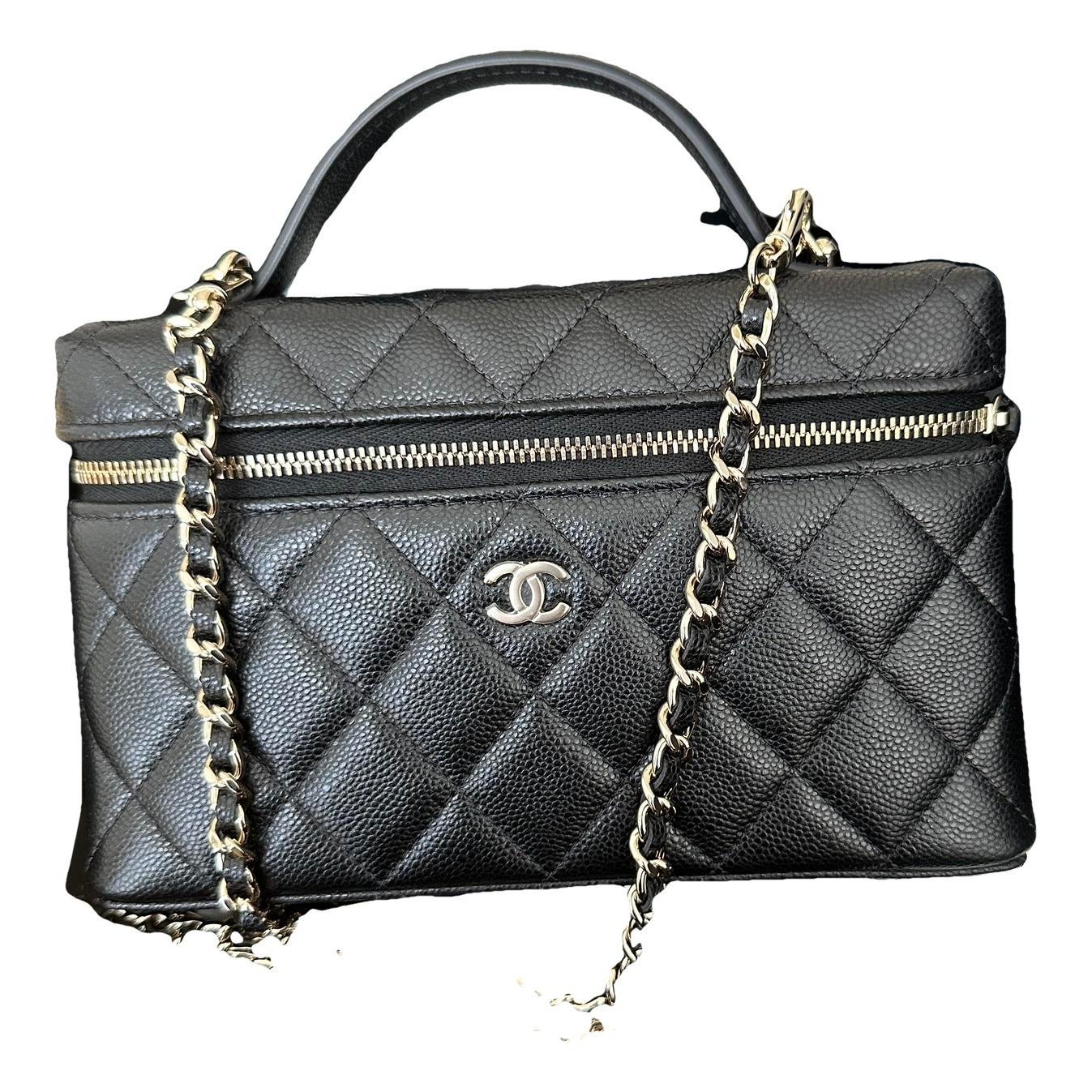 Vanity leather handbag