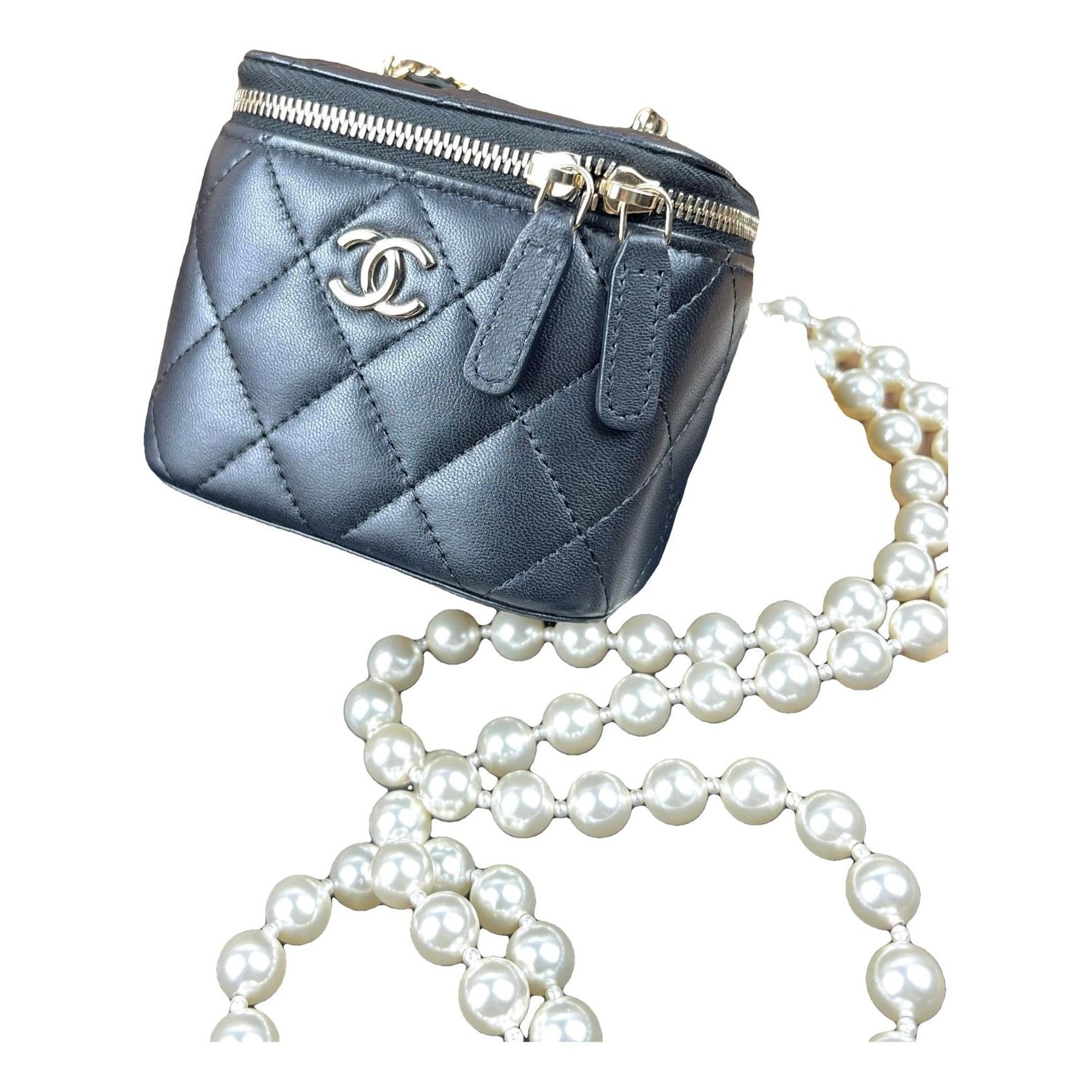 Trendy CC Vanity leather handbag