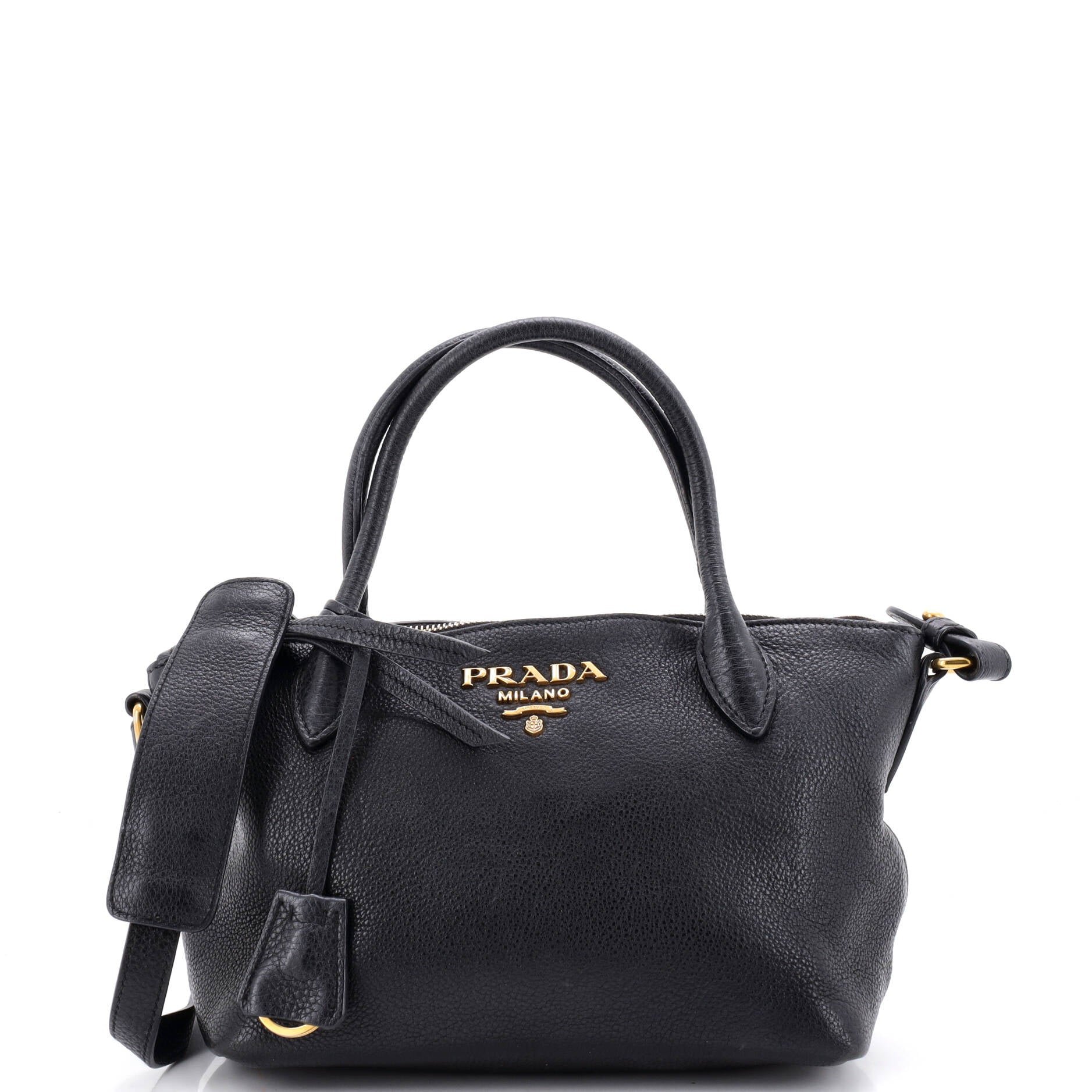 Dual Strap Zip Tote Vitello Daino Small