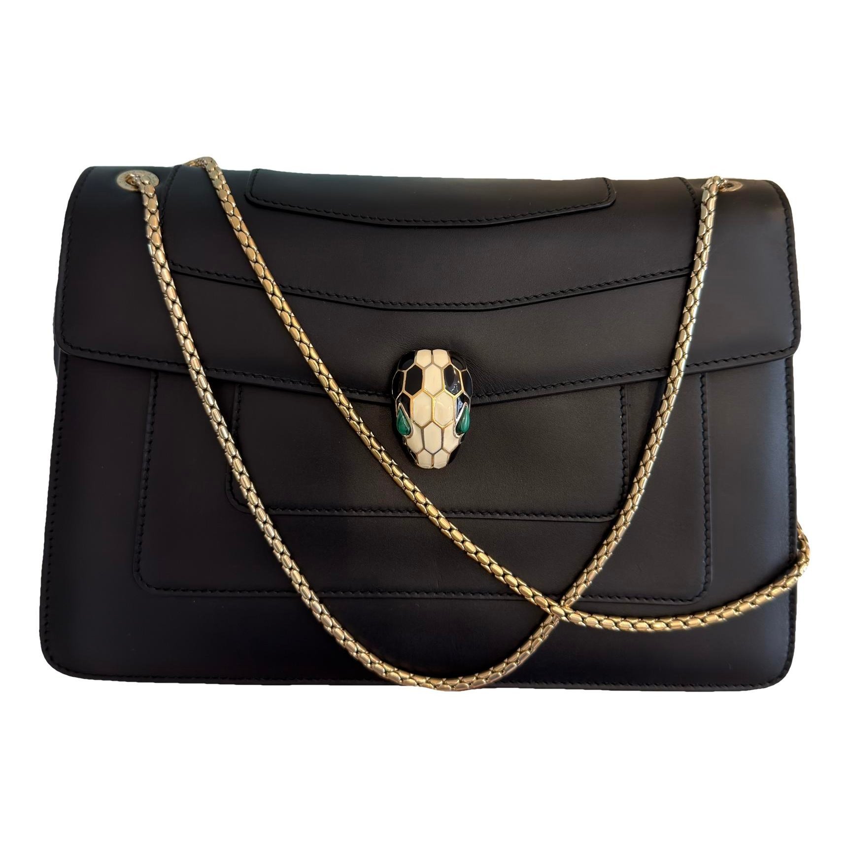 Serpenti leather handbag