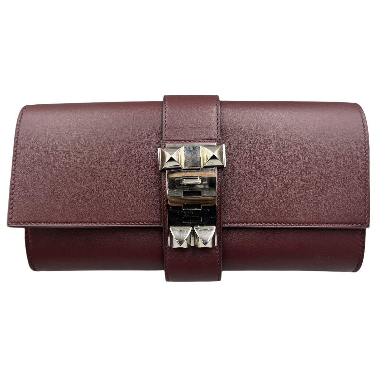 Médor leather clutch bag