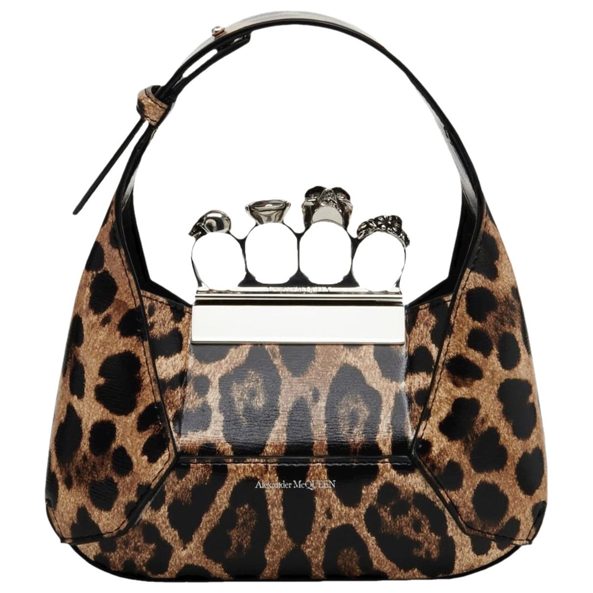 Skull leather crossbody bag