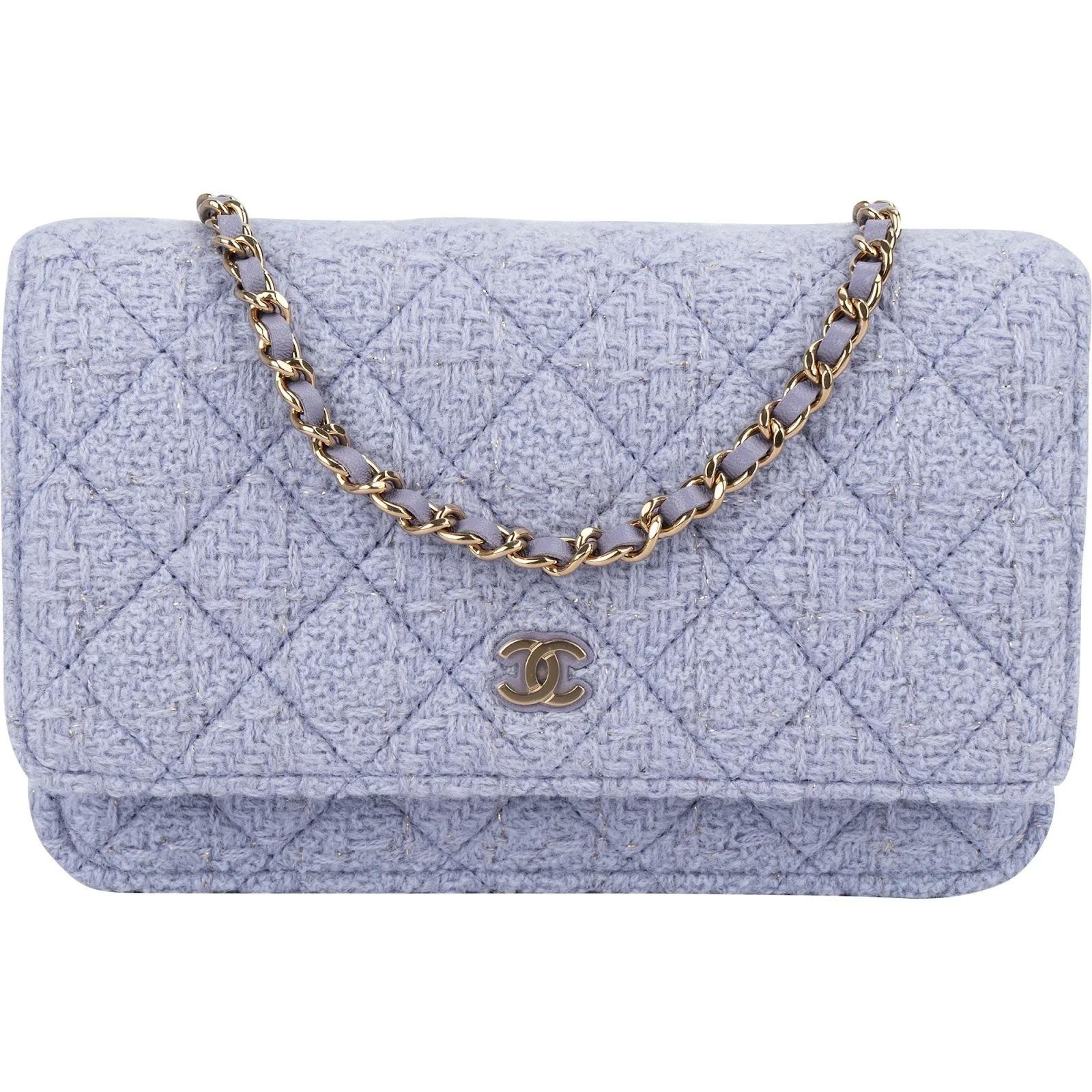 Wallet On Chain tweed crossbody bag