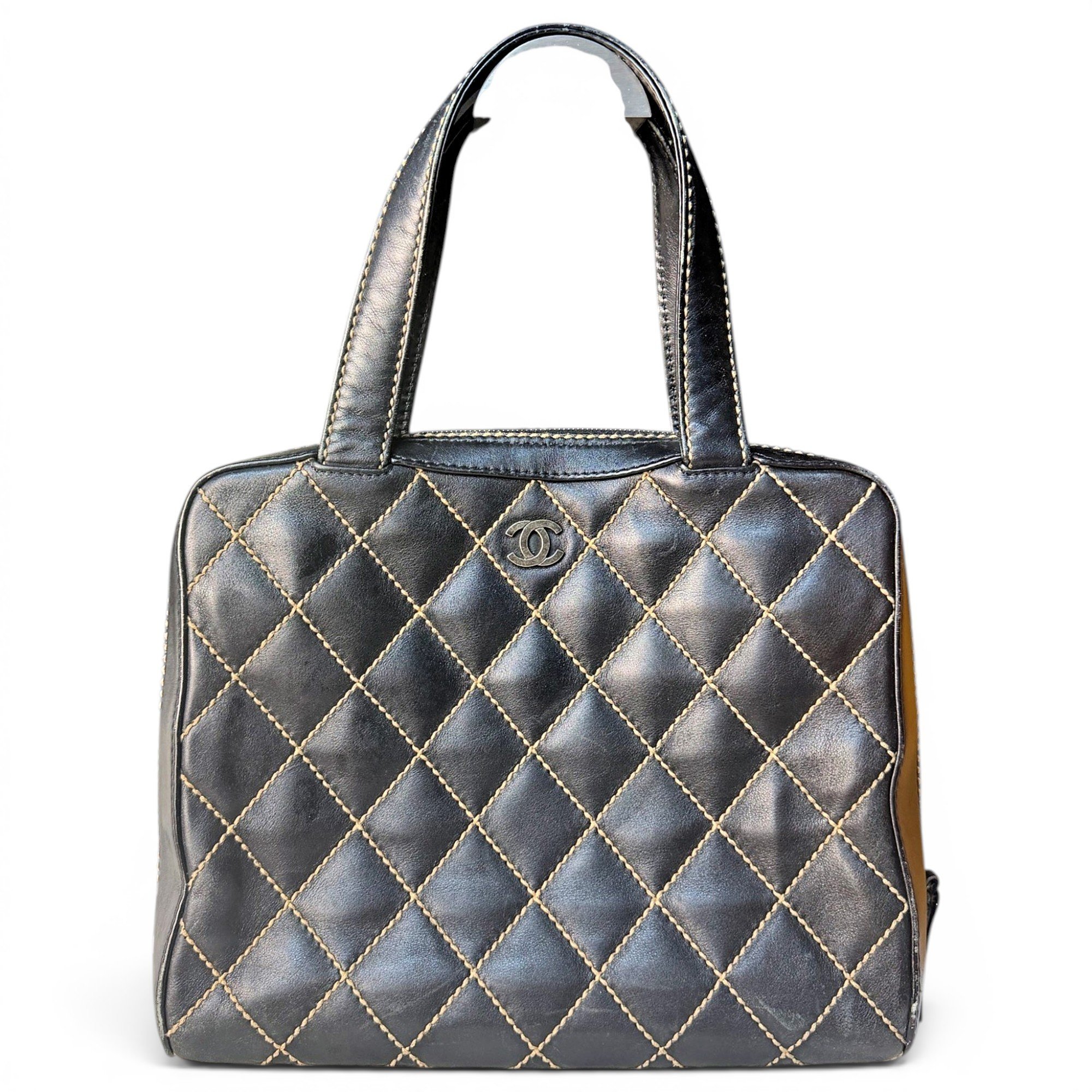 Leather bowling bag