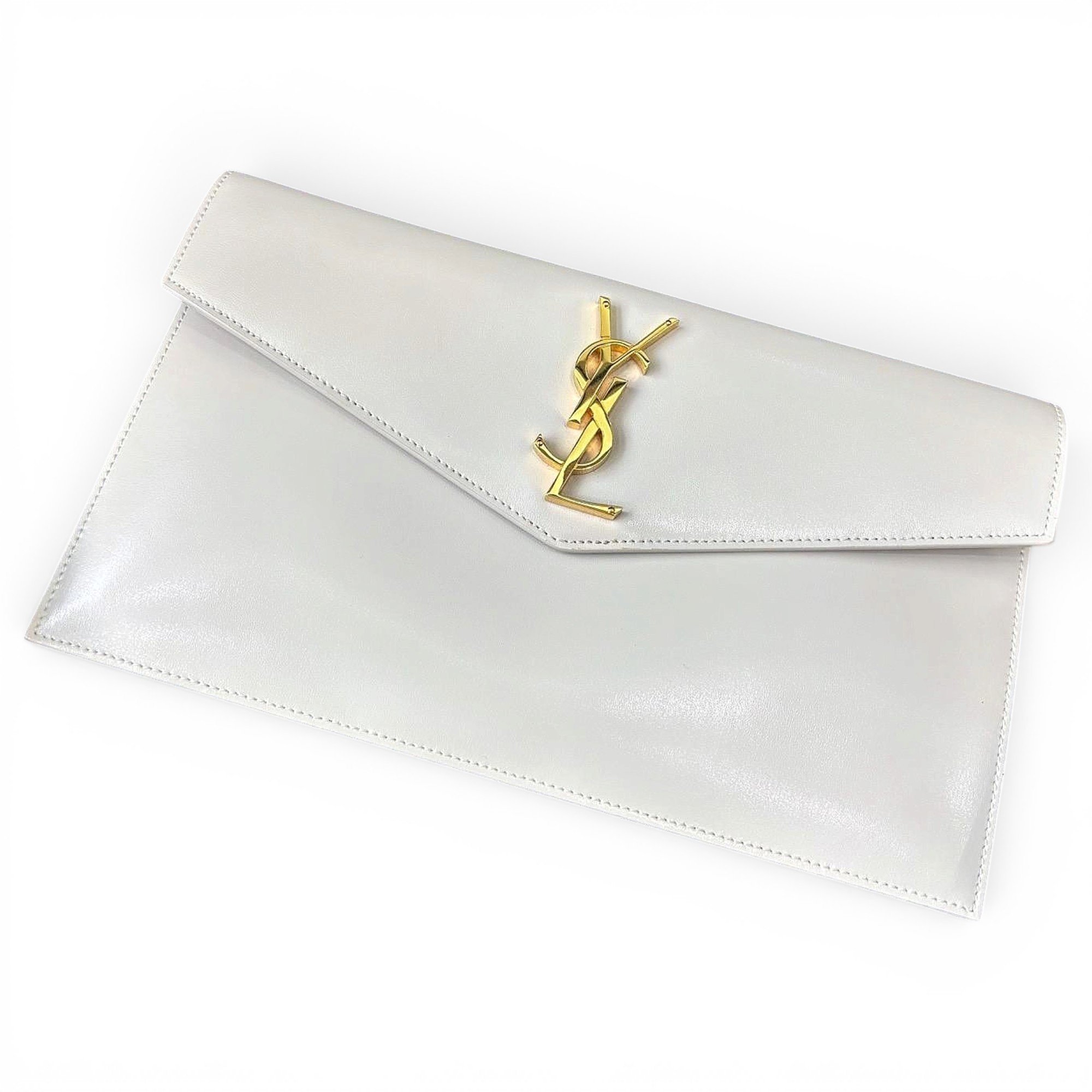 Leather clutch bag