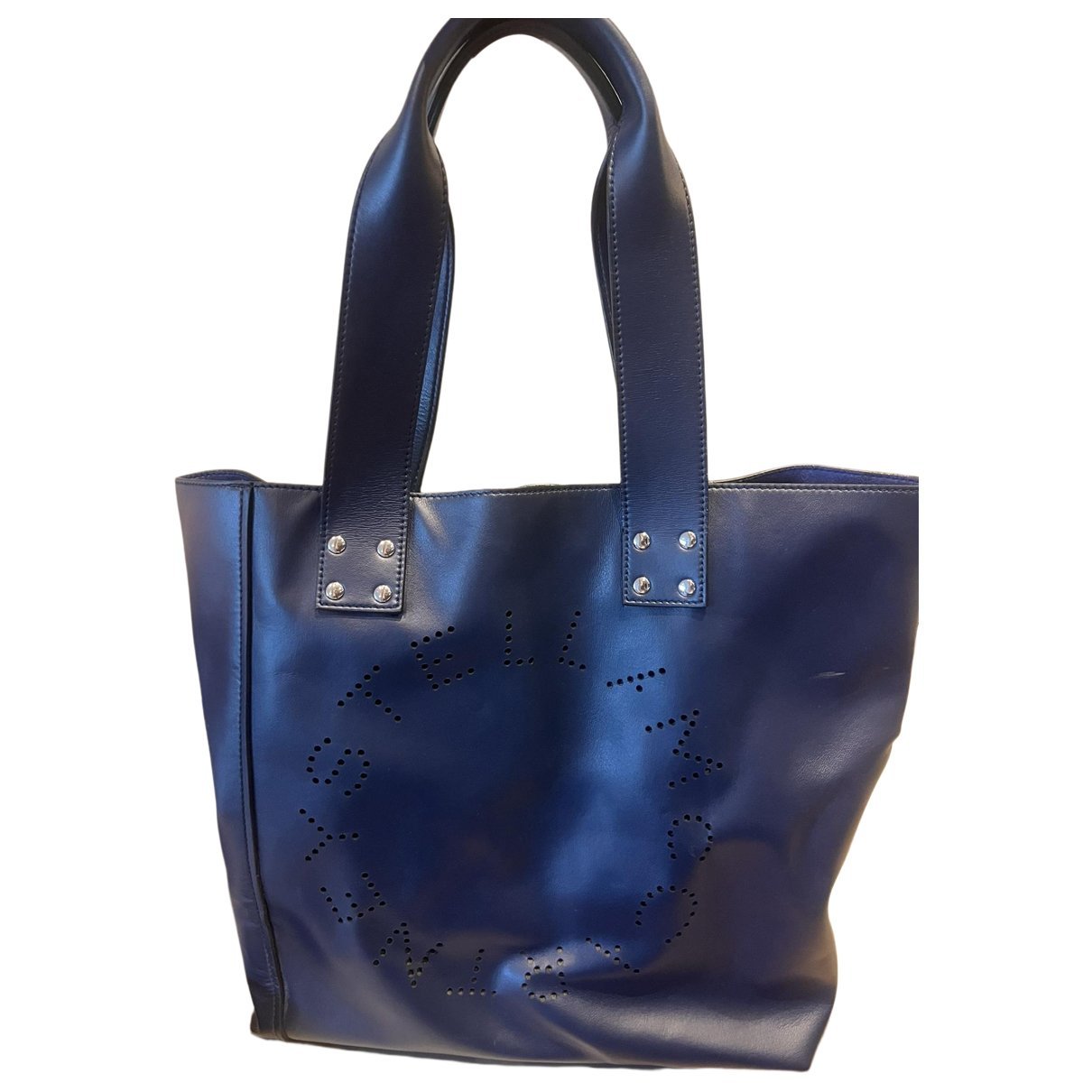 Logo vegan leather tote