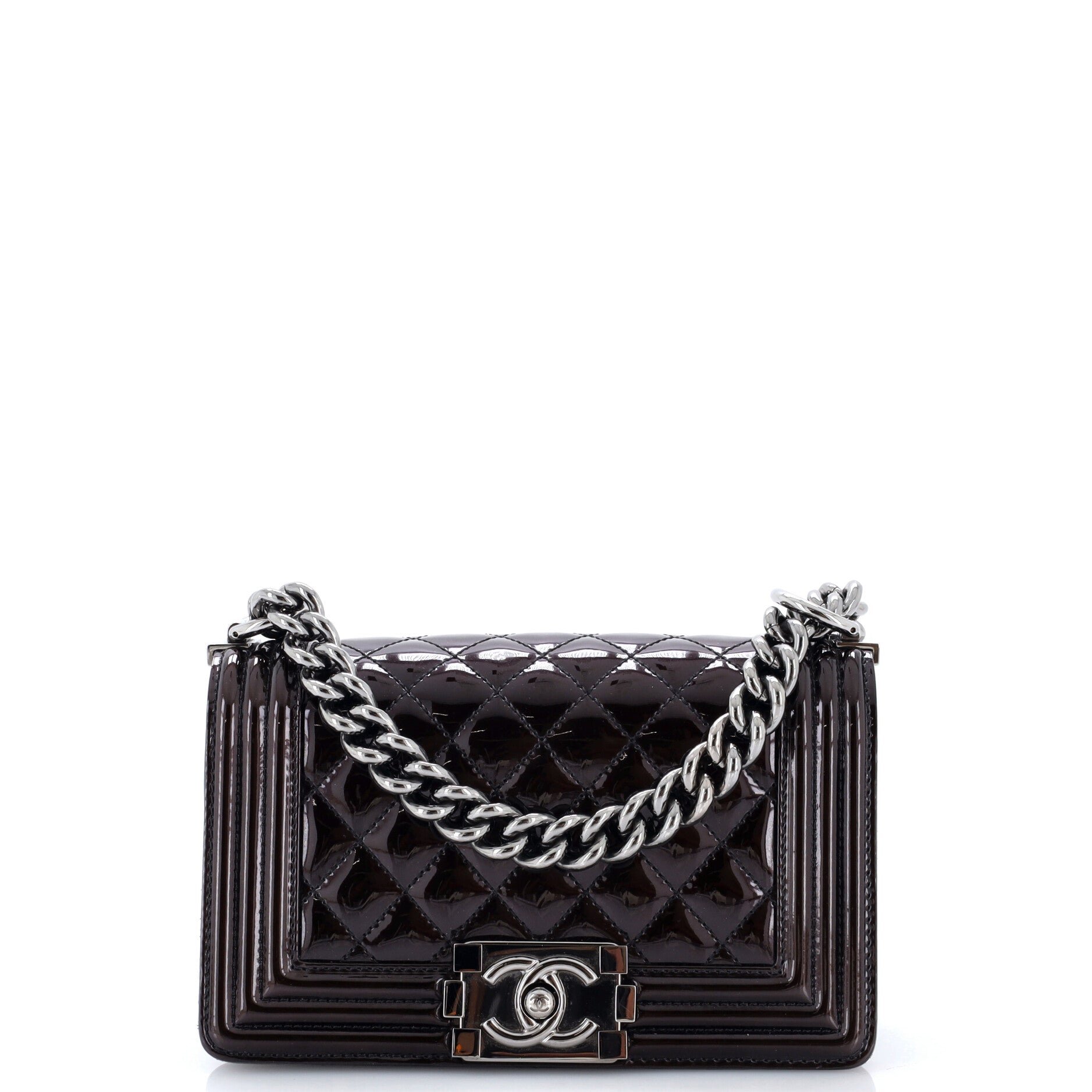 Boy Flap Bag Quilted Patent Small
