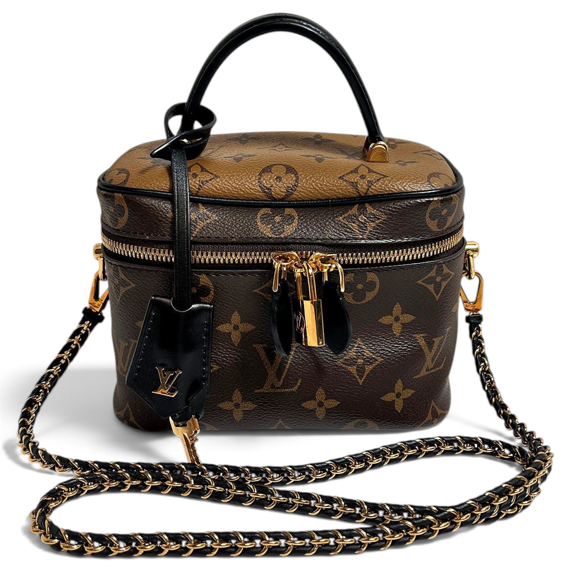 Vanity leather handbag