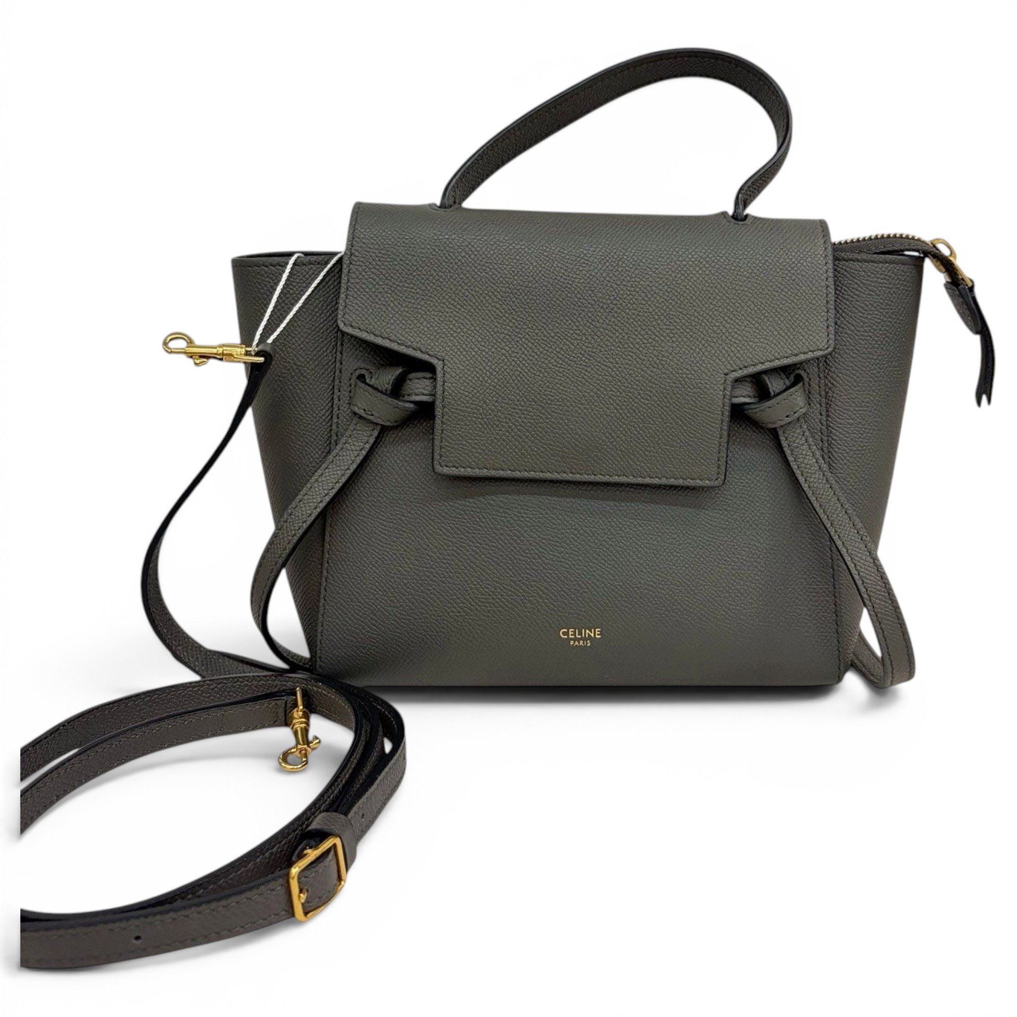 Belt leather handbag