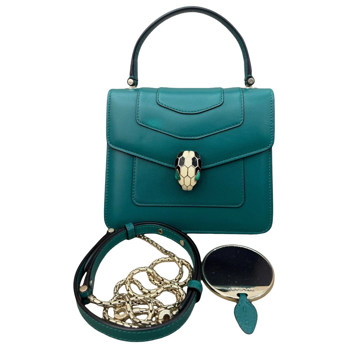 Serpenti leather handbag