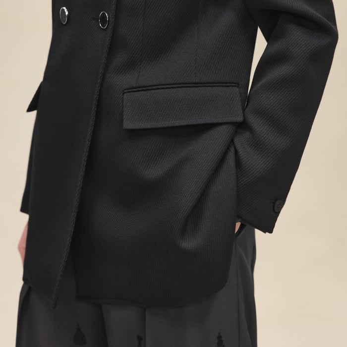 Noir Wool Pea Coat