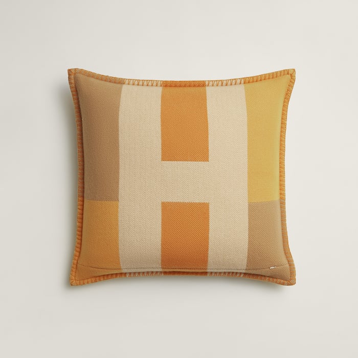 Gold H Horizon Pillow