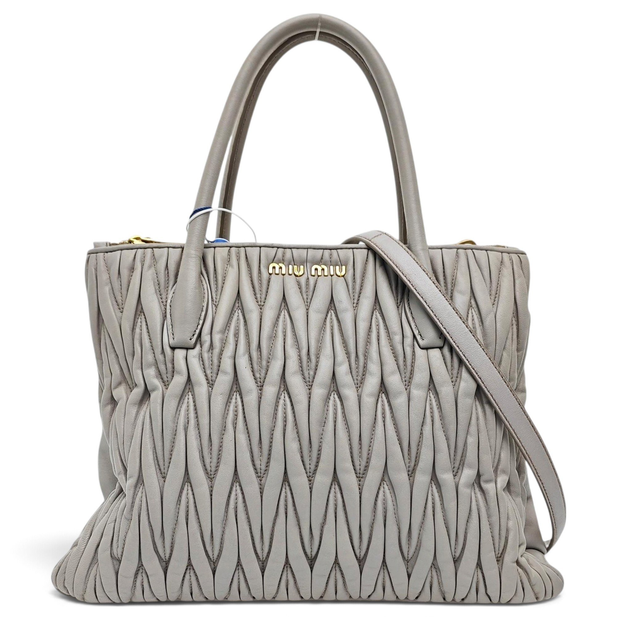Miu Wander leather crossbody bag