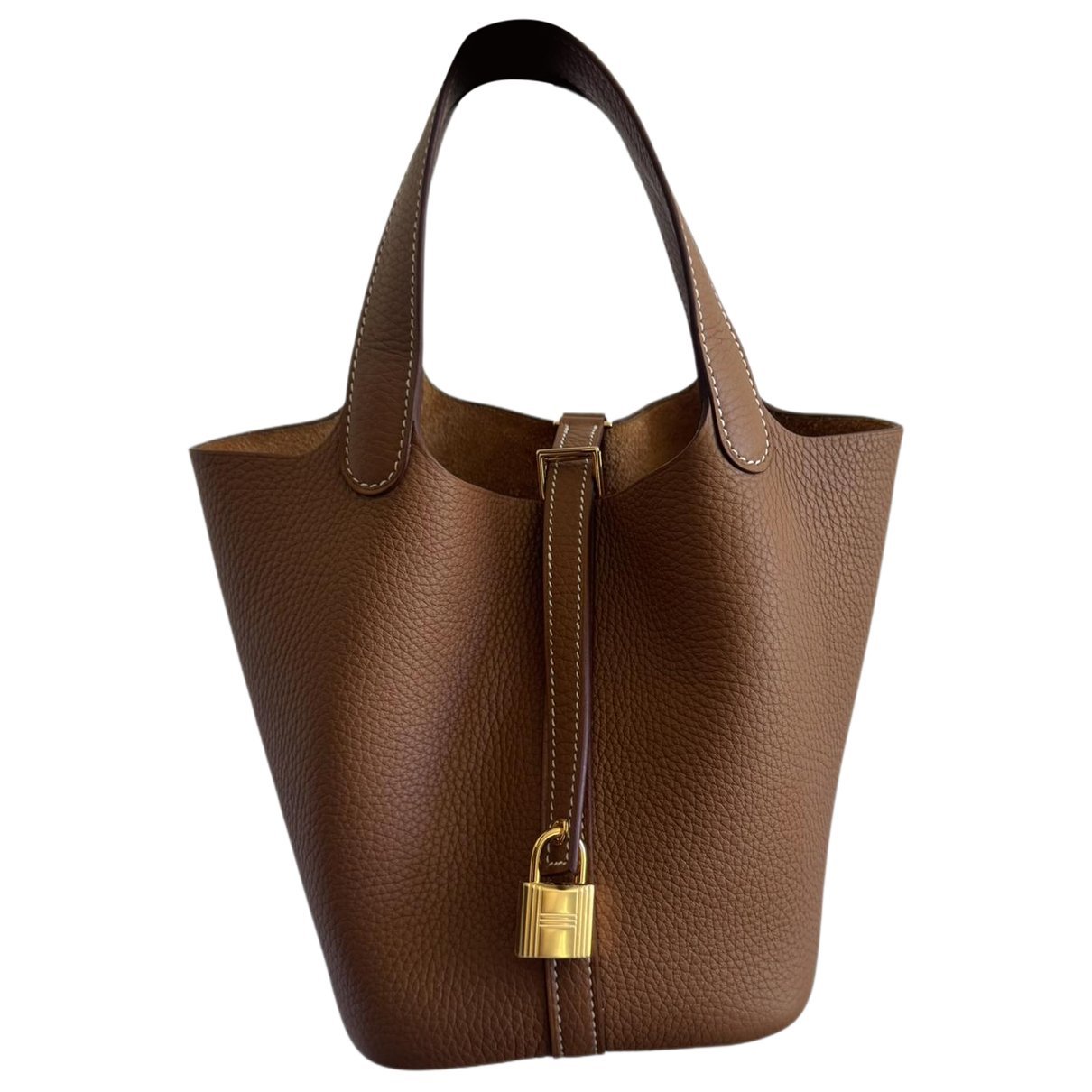 Picotin leather tote