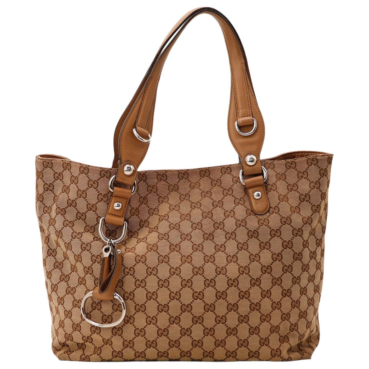 Half Horsebit leather handbag