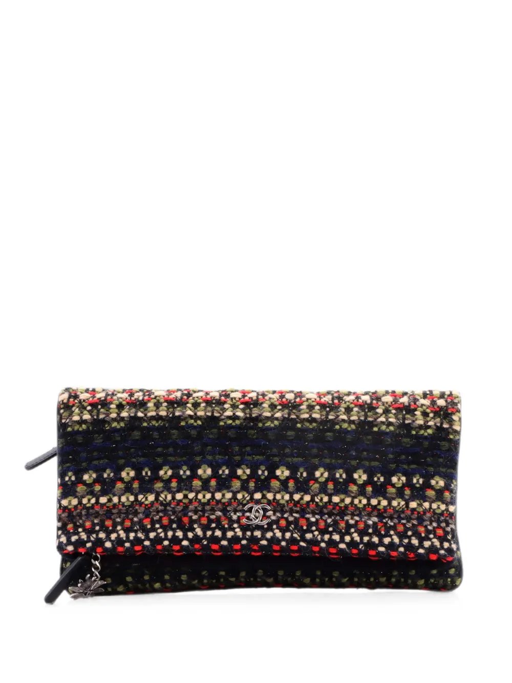 Paris-Salzburg Edelweiss Quilted Tweed clutch bag