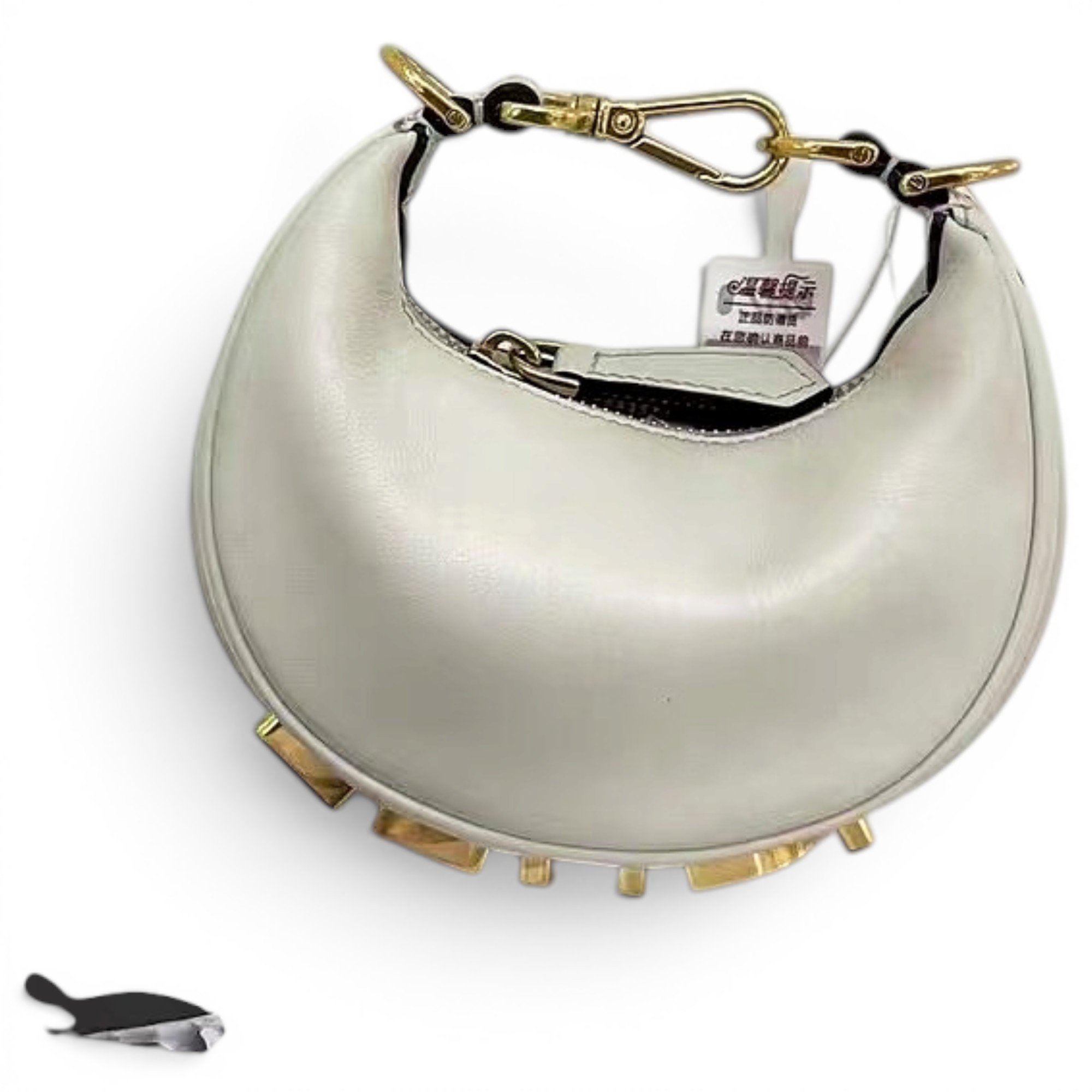 Fendigraphy leather handbag