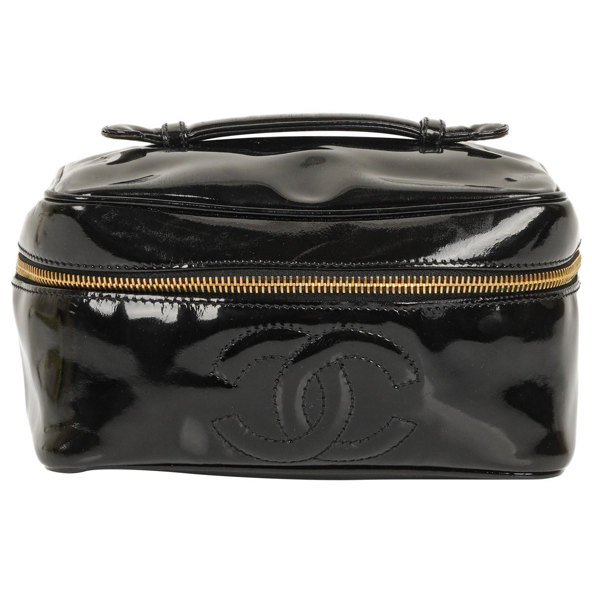Vanity patent leather handbag